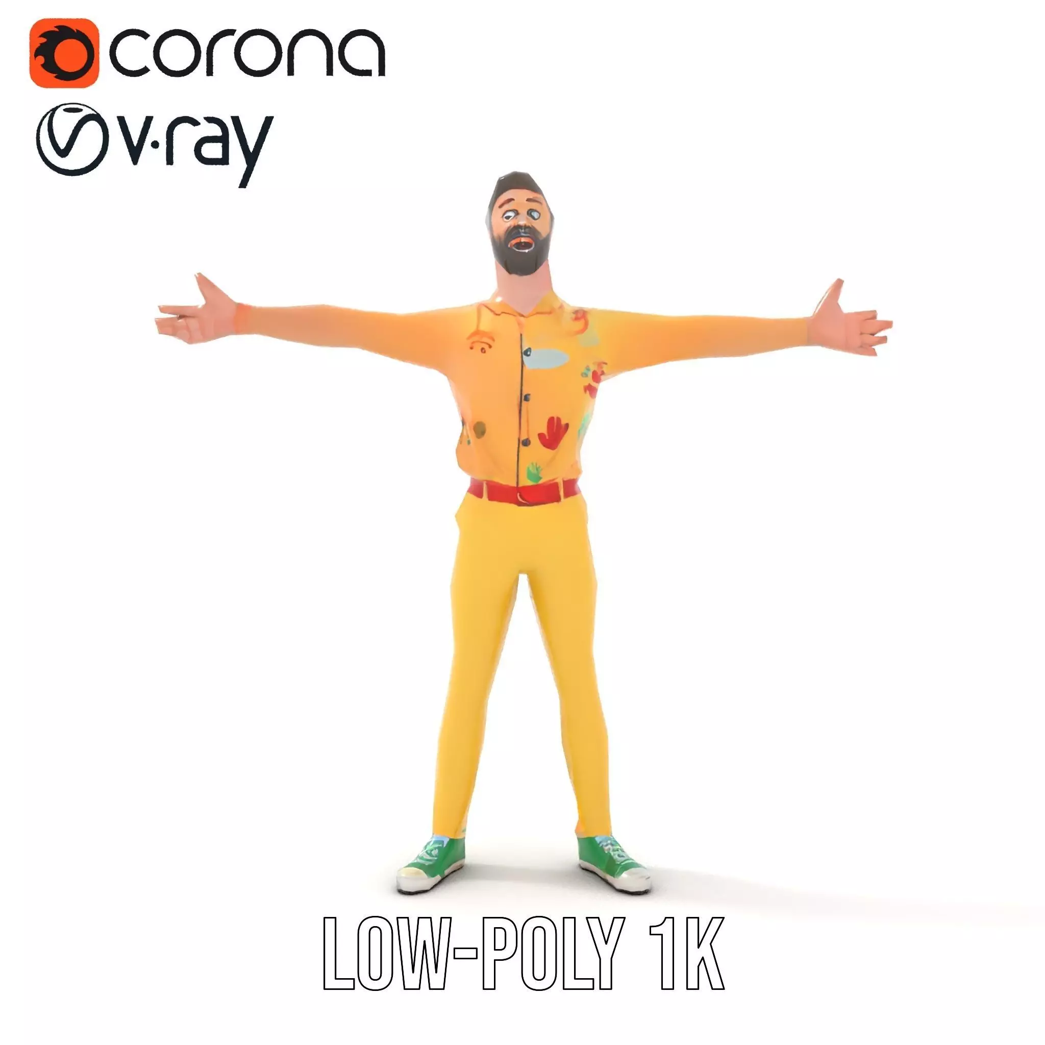 Colorful Character model pack Low-poly 3D model_25