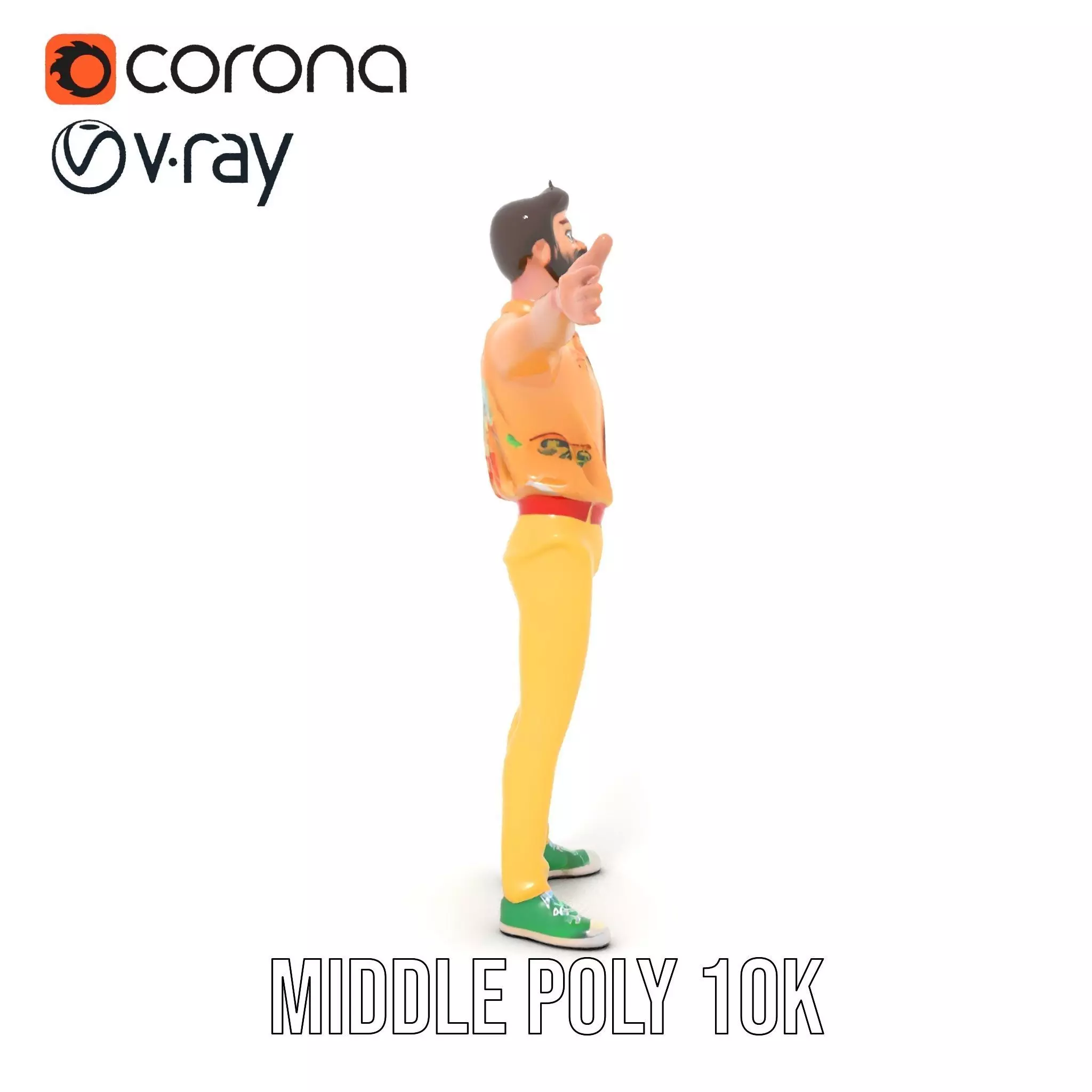 Colorful Character model pack Low-poly 3D model_5