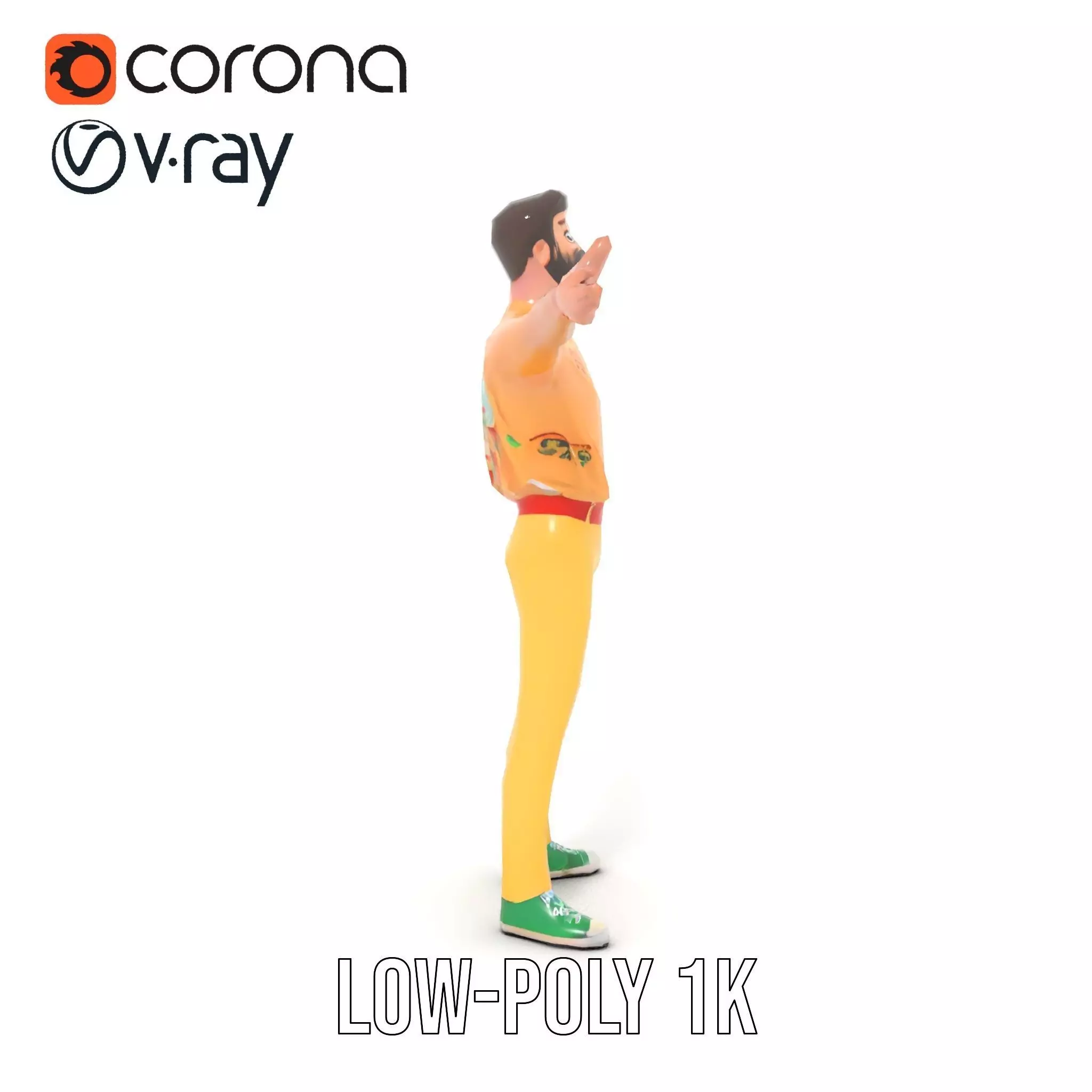 Colorful Character model pack Low-poly 3D model_28