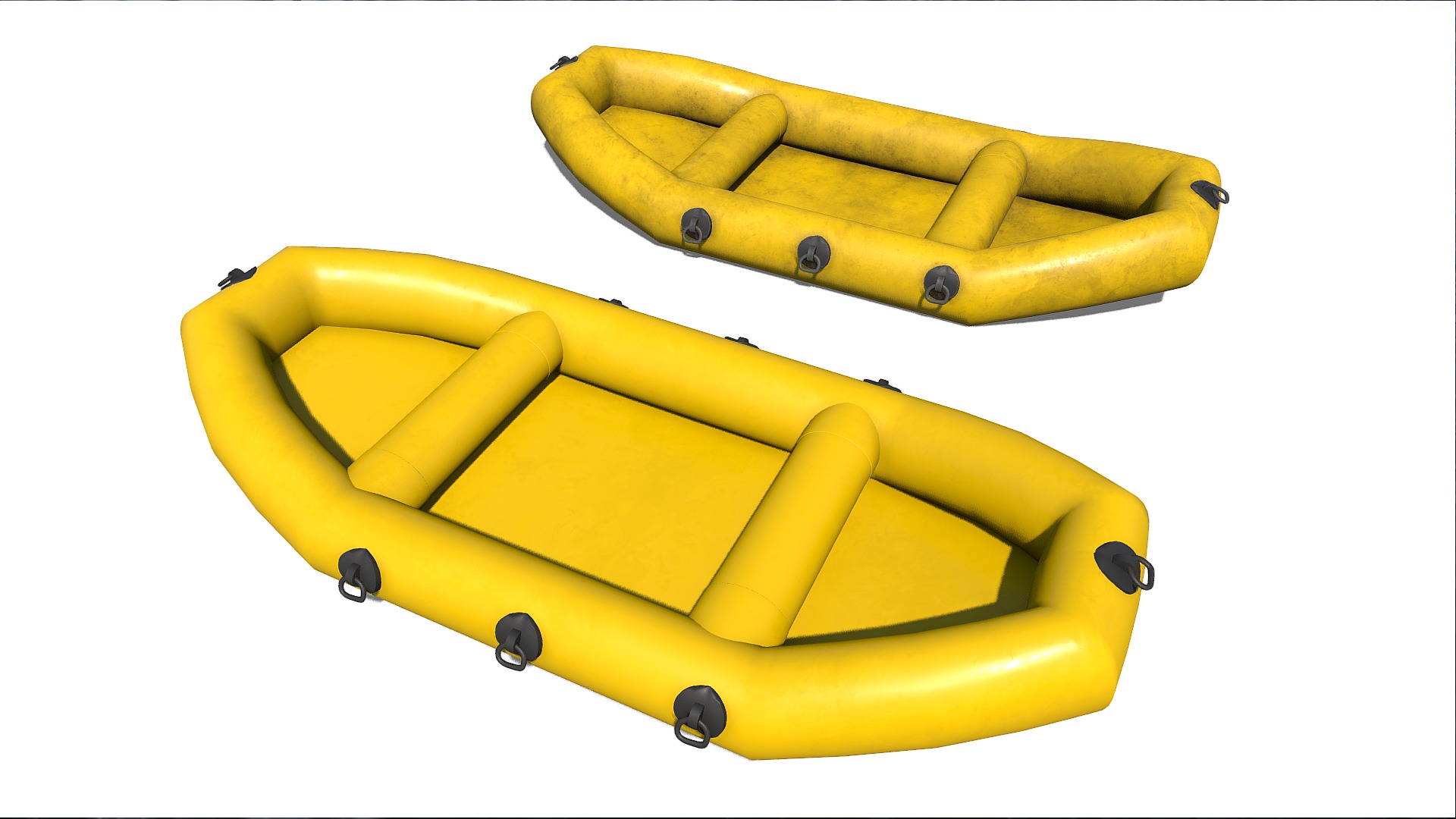 Rubber Boat Low-poly 3D model_5