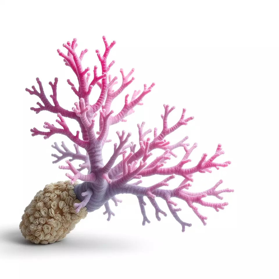 Pink Coral Growth model pack Low-poly 3D model_2