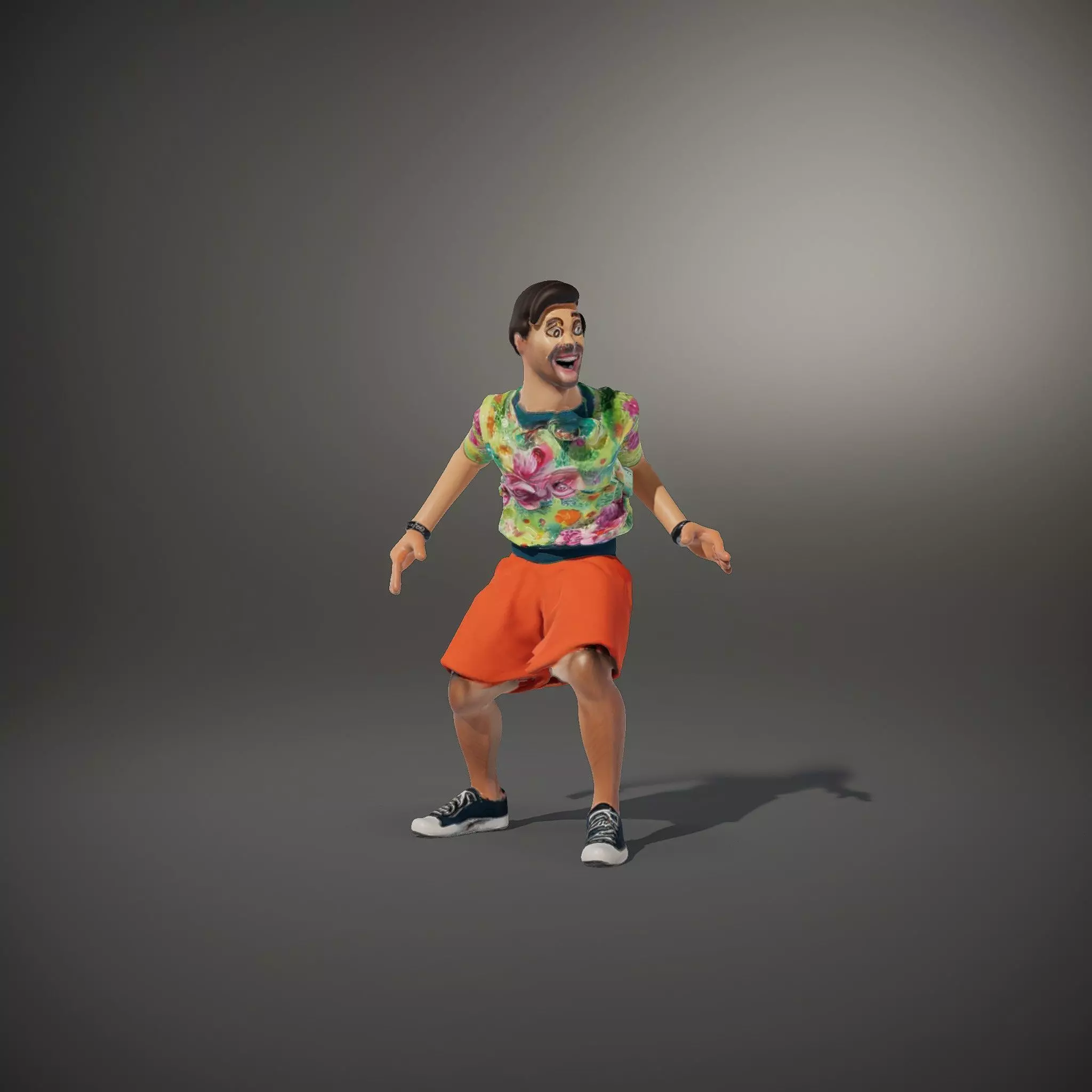 Floral Shirt Character model pack Low-poly 3D model_34