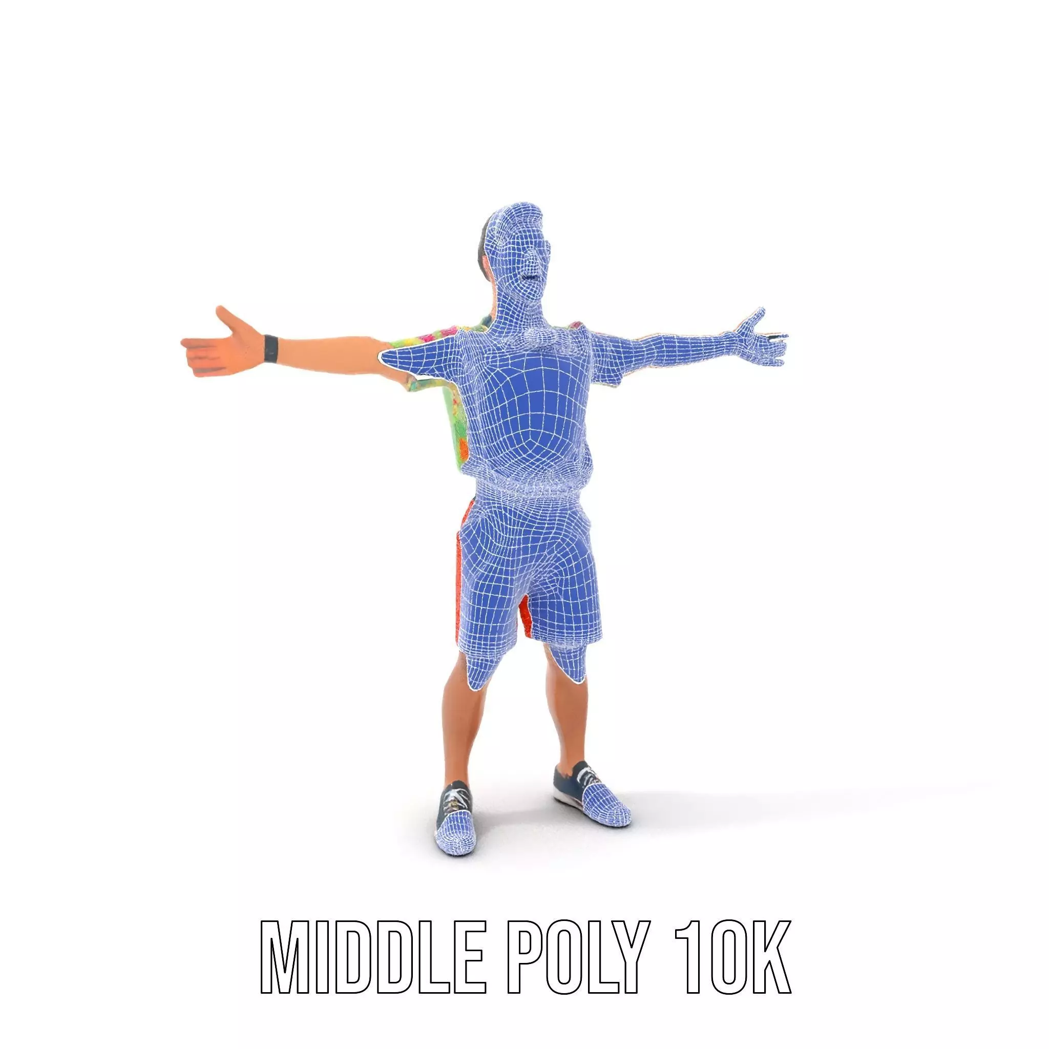 Floral Shirt Character model pack Low-poly 3D model_27