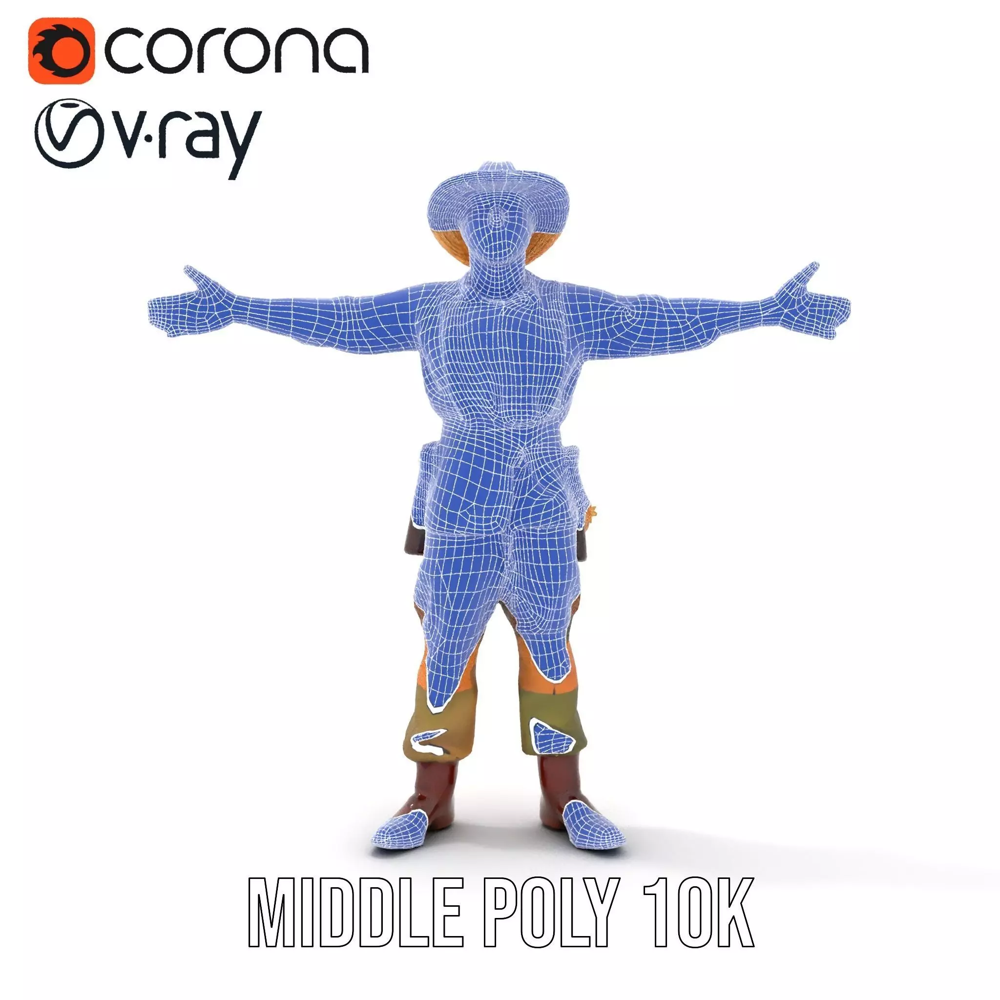 Adventurer Safari Outfit model pack Low-poly 3D model_15