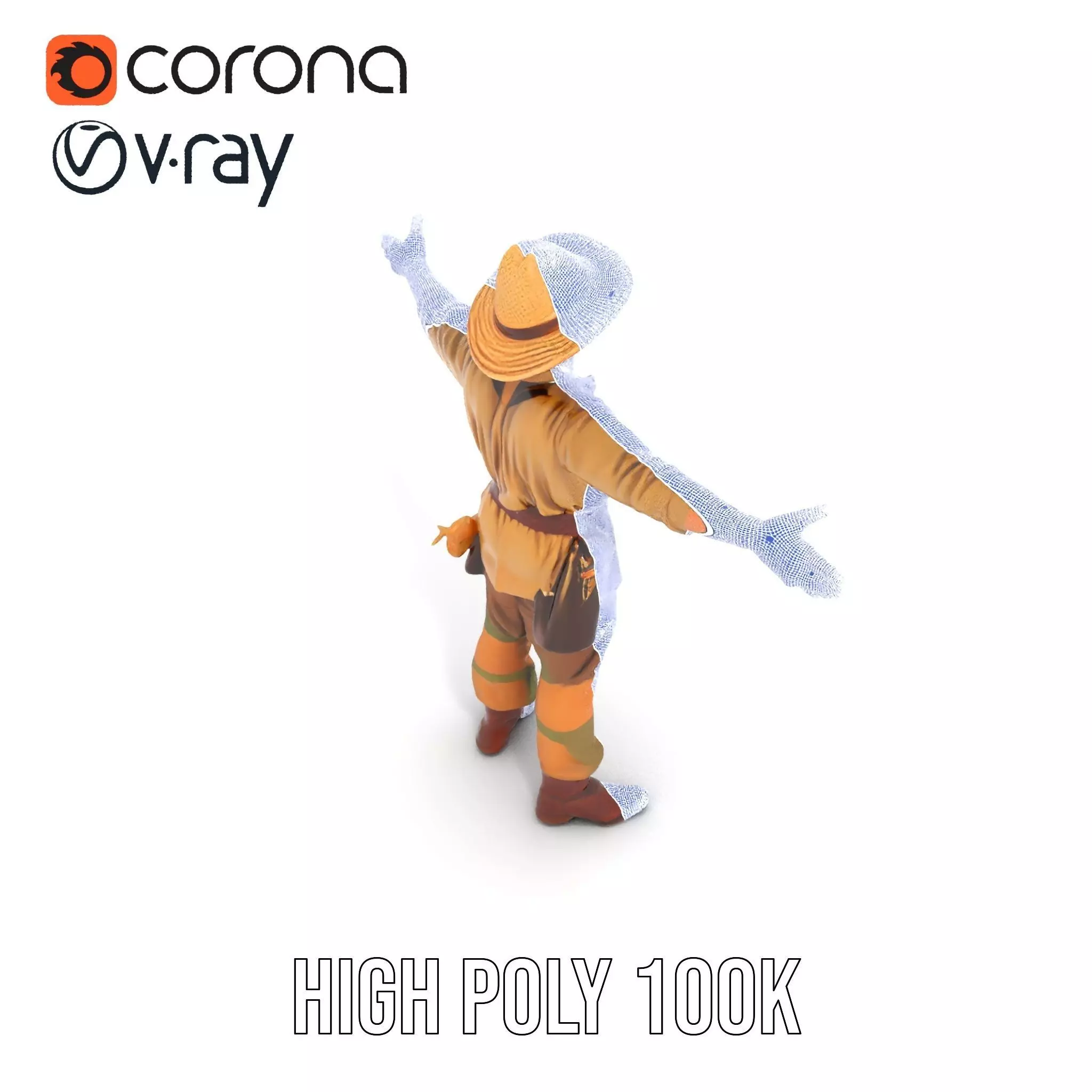 Adventurer Safari Outfit model pack Low-poly 3D model_20