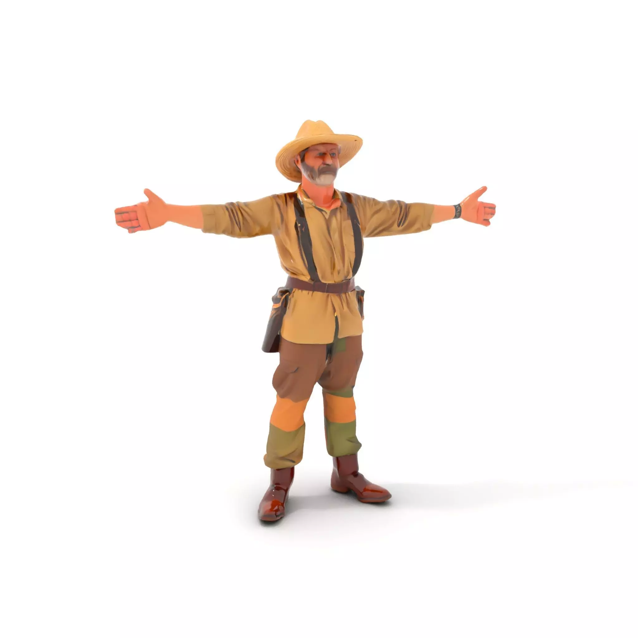 Adventurer Safari Outfit model pack Low-poly 3D model_0