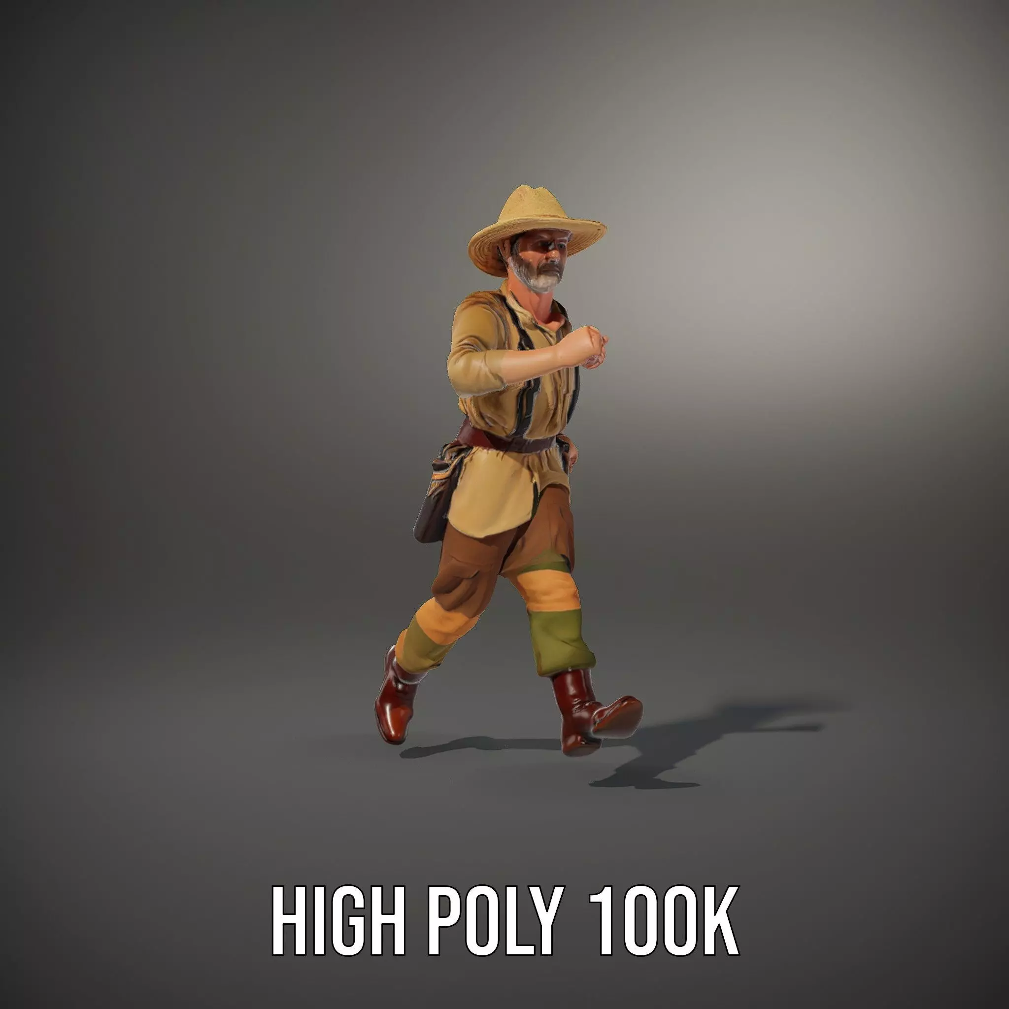 Adventurer Safari Outfit model pack Low-poly 3D model_23
