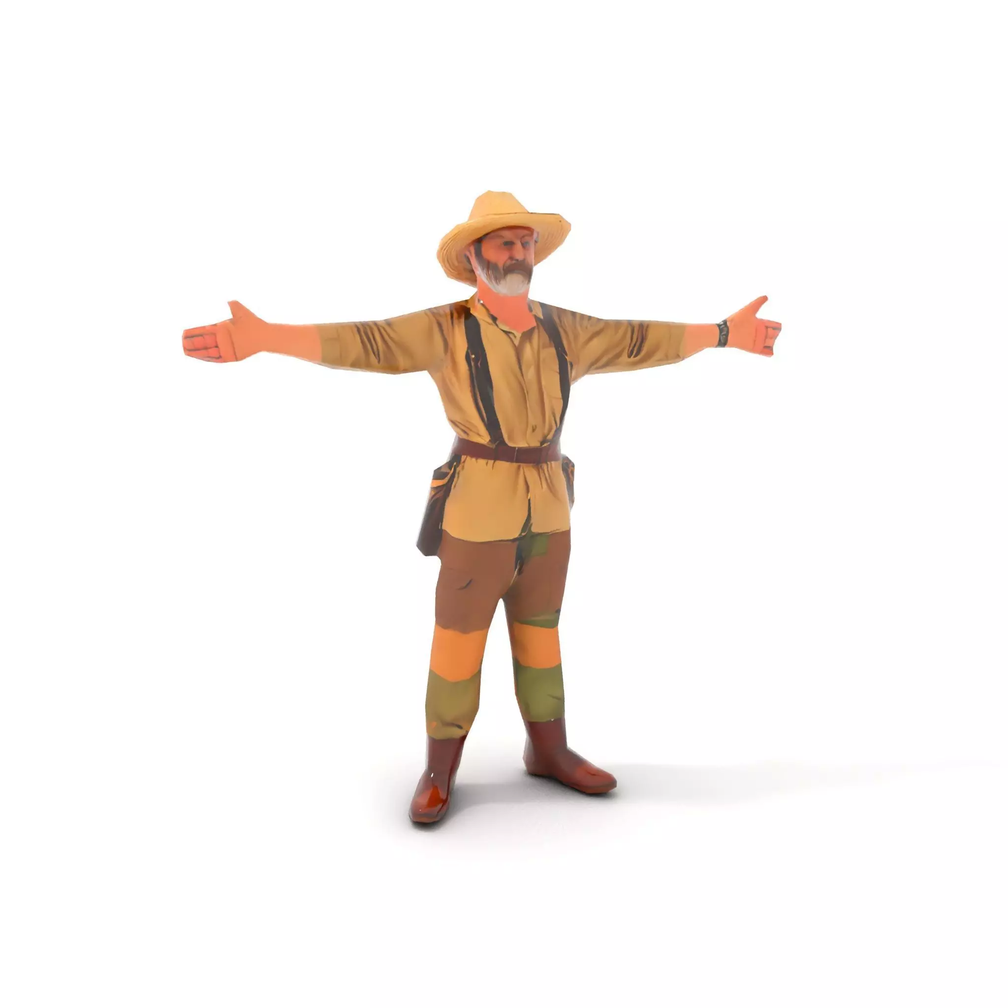 Adventurer Safari Outfit model pack Low-poly 3D model_11