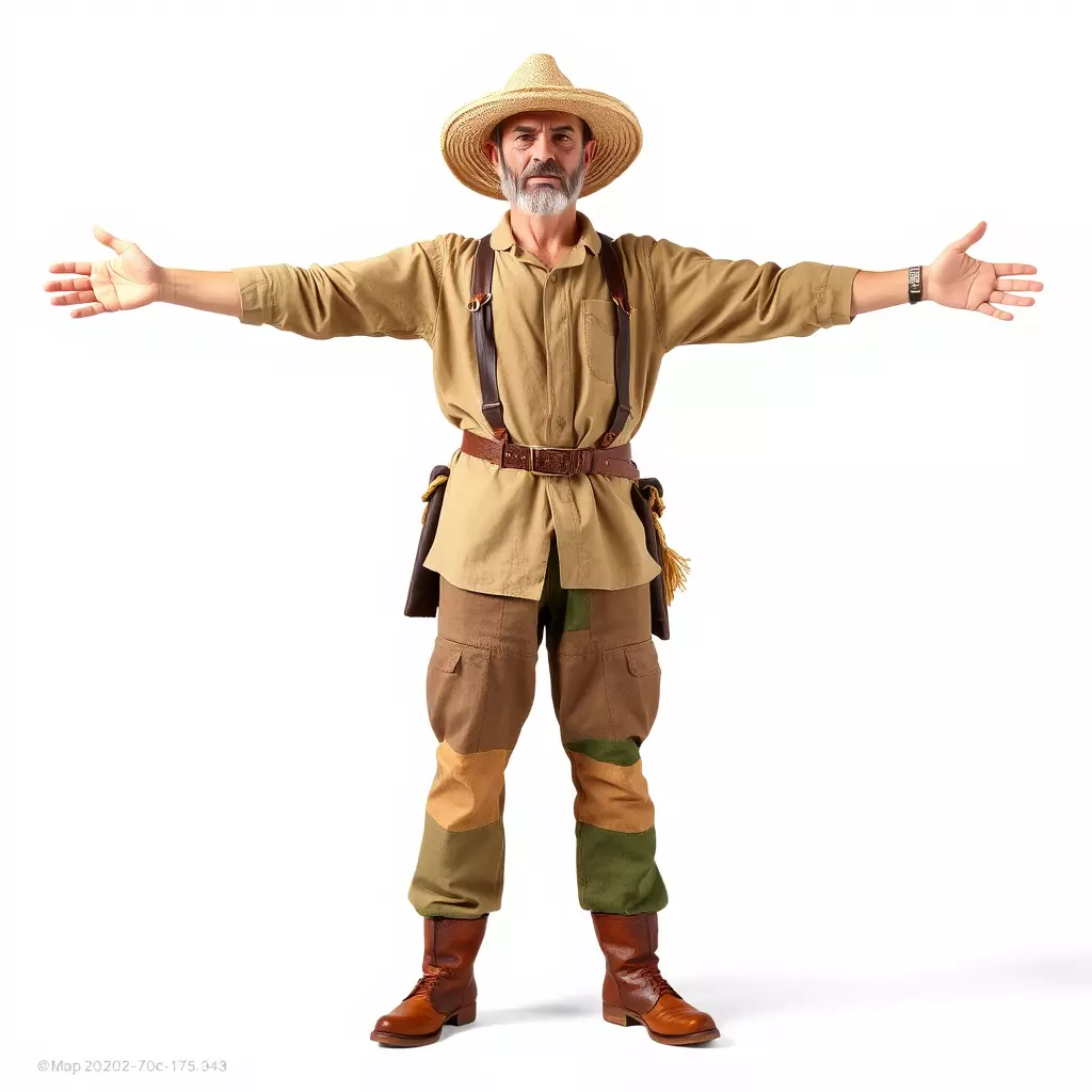 Adventurer Safari Outfit model pack Low-poly 3D model_2