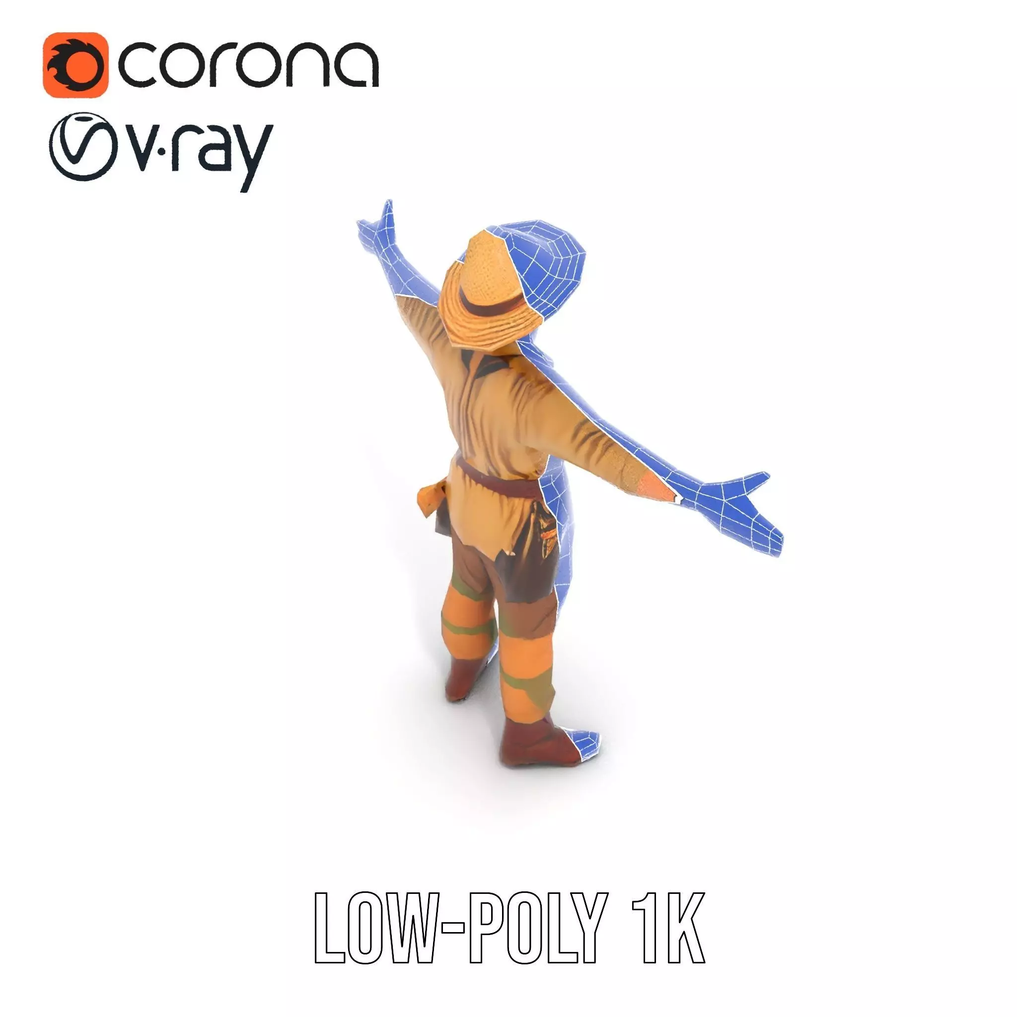 Adventurer Safari Outfit model pack Low-poly 3D model_16