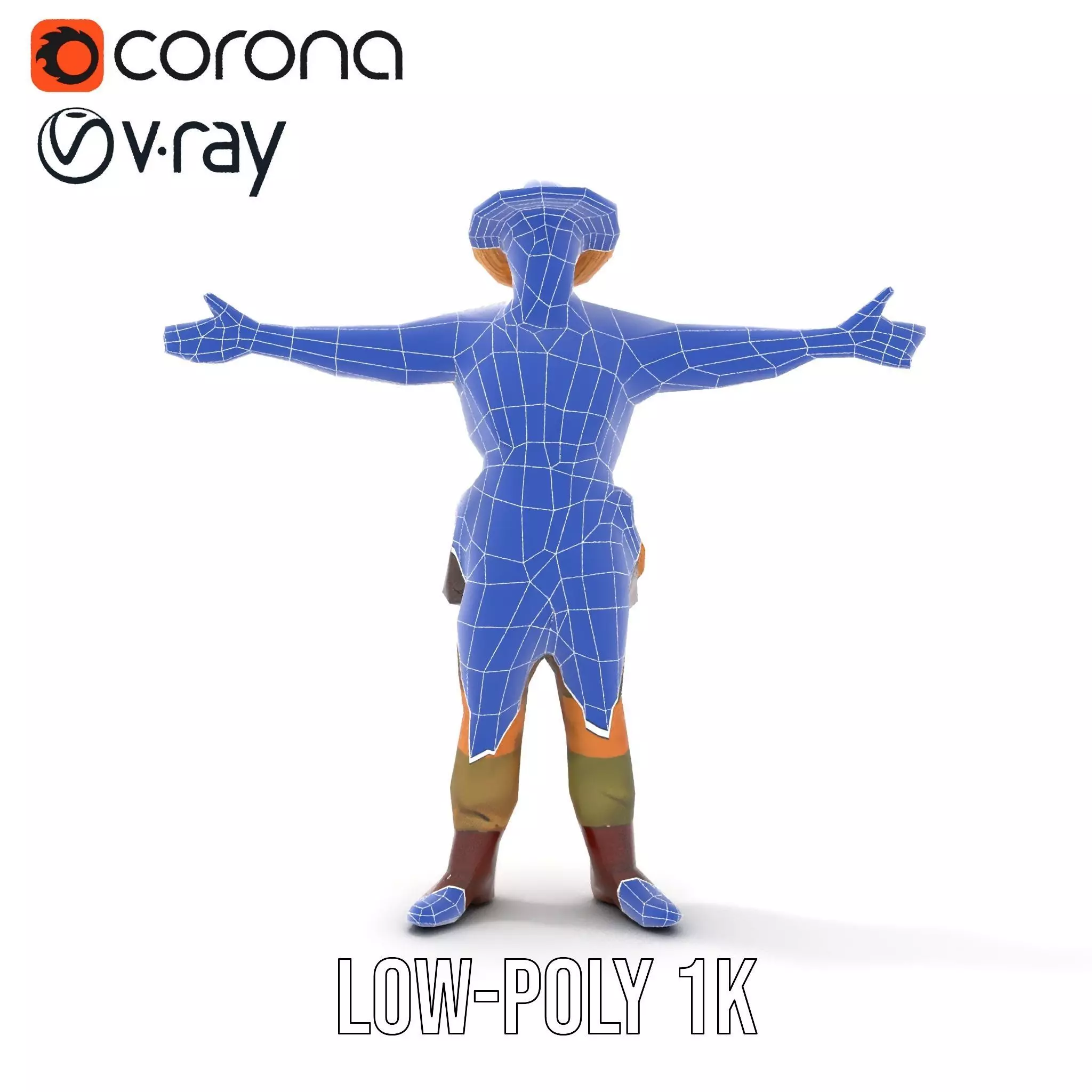 Adventurer Safari Outfit model pack Low-poly 3D model_13