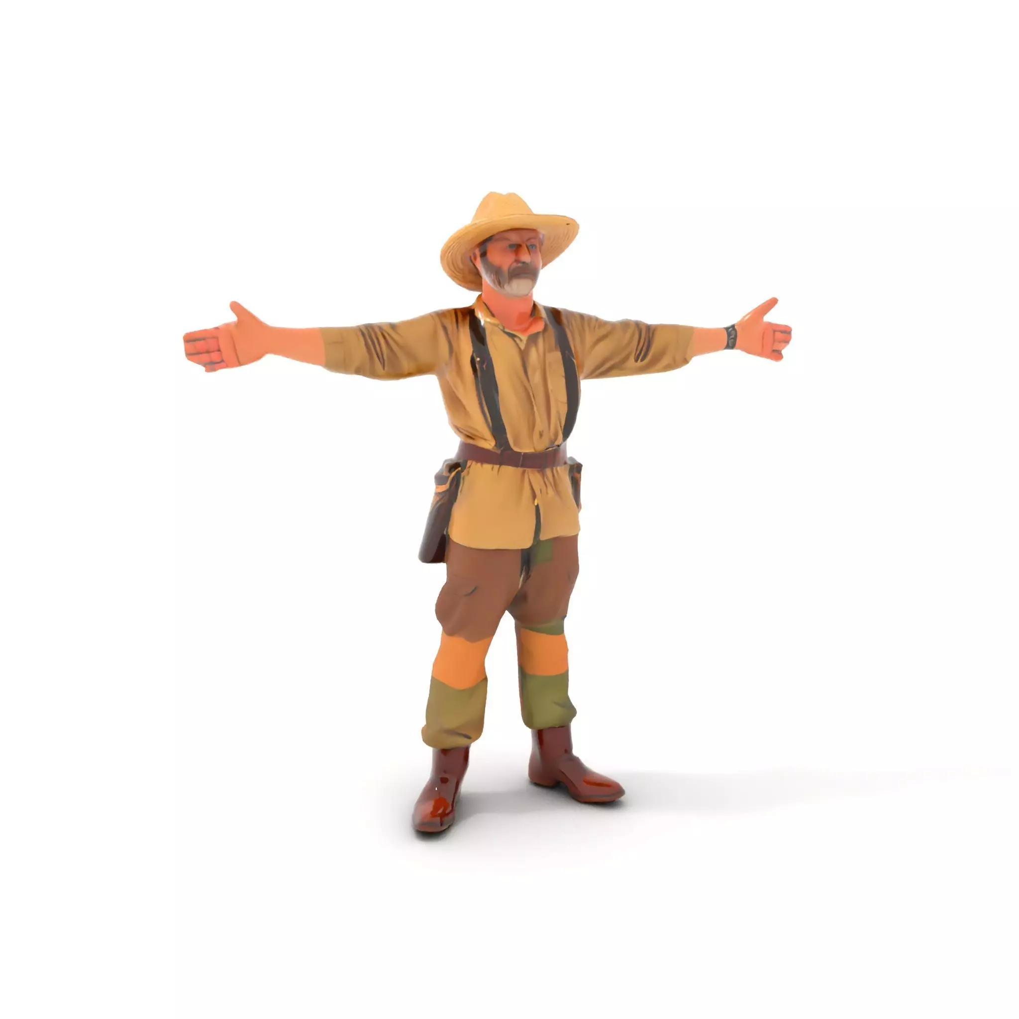 Adventurer Safari Outfit model pack Low-poly 3D model_6