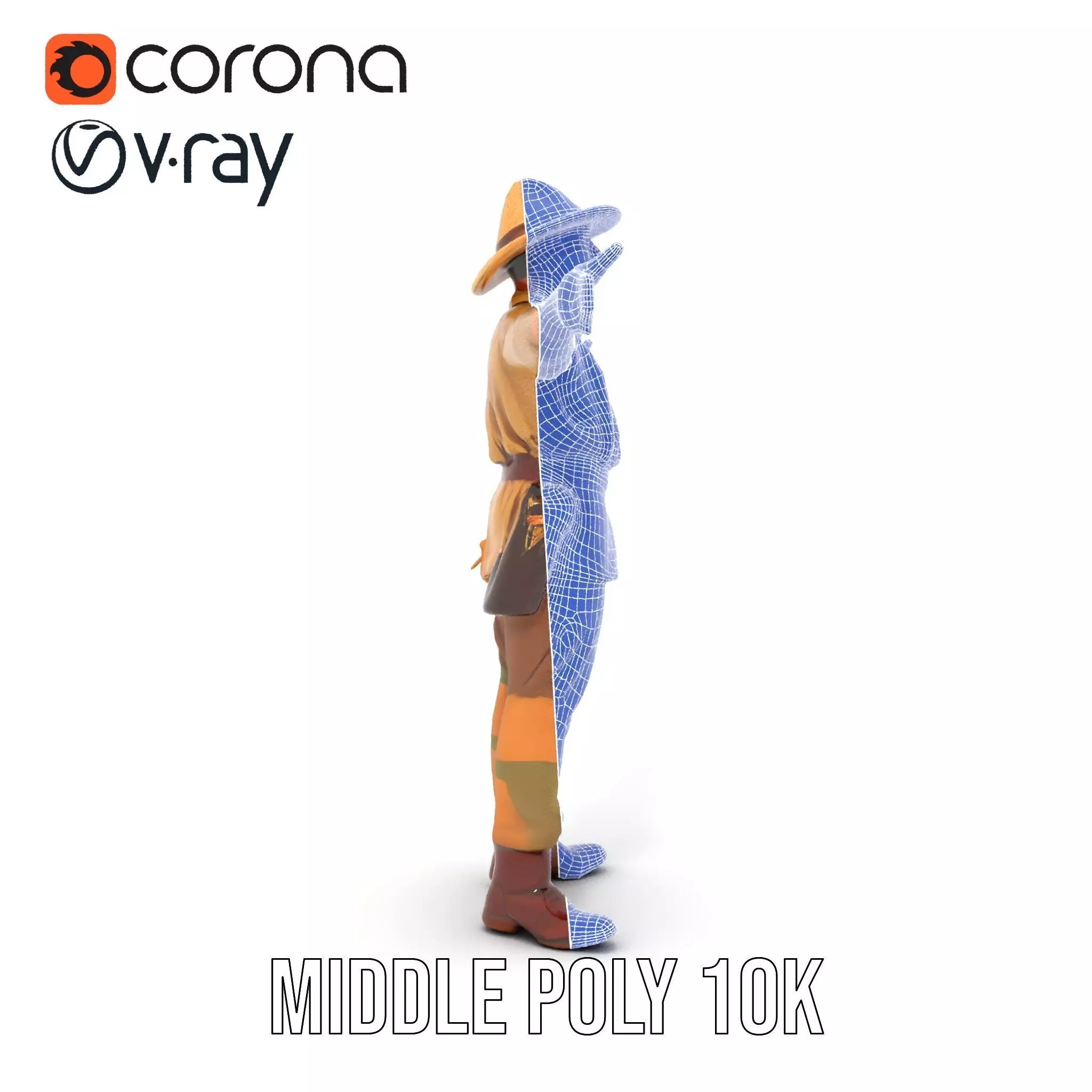 Adventurer Safari Outfit model pack Low-poly 3D model_29