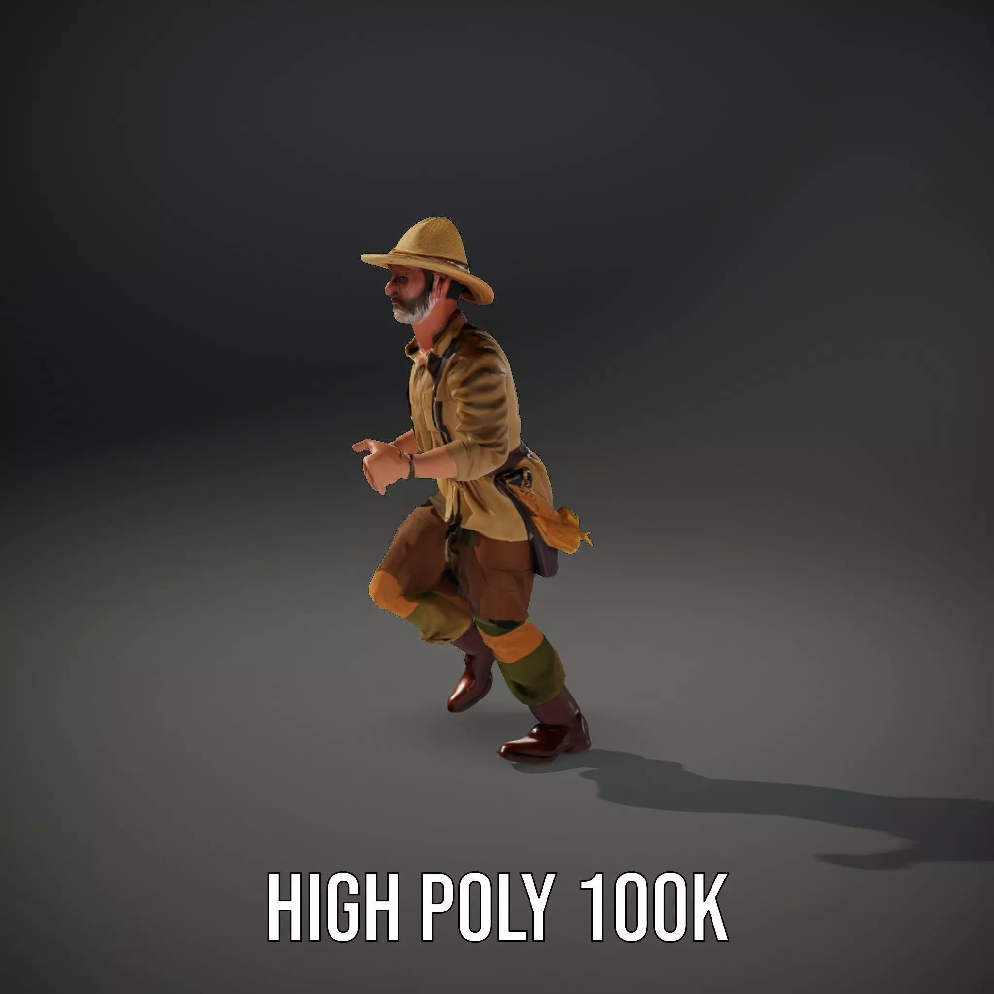 Adventurer Safari Outfit model pack Low-poly 3D model_31