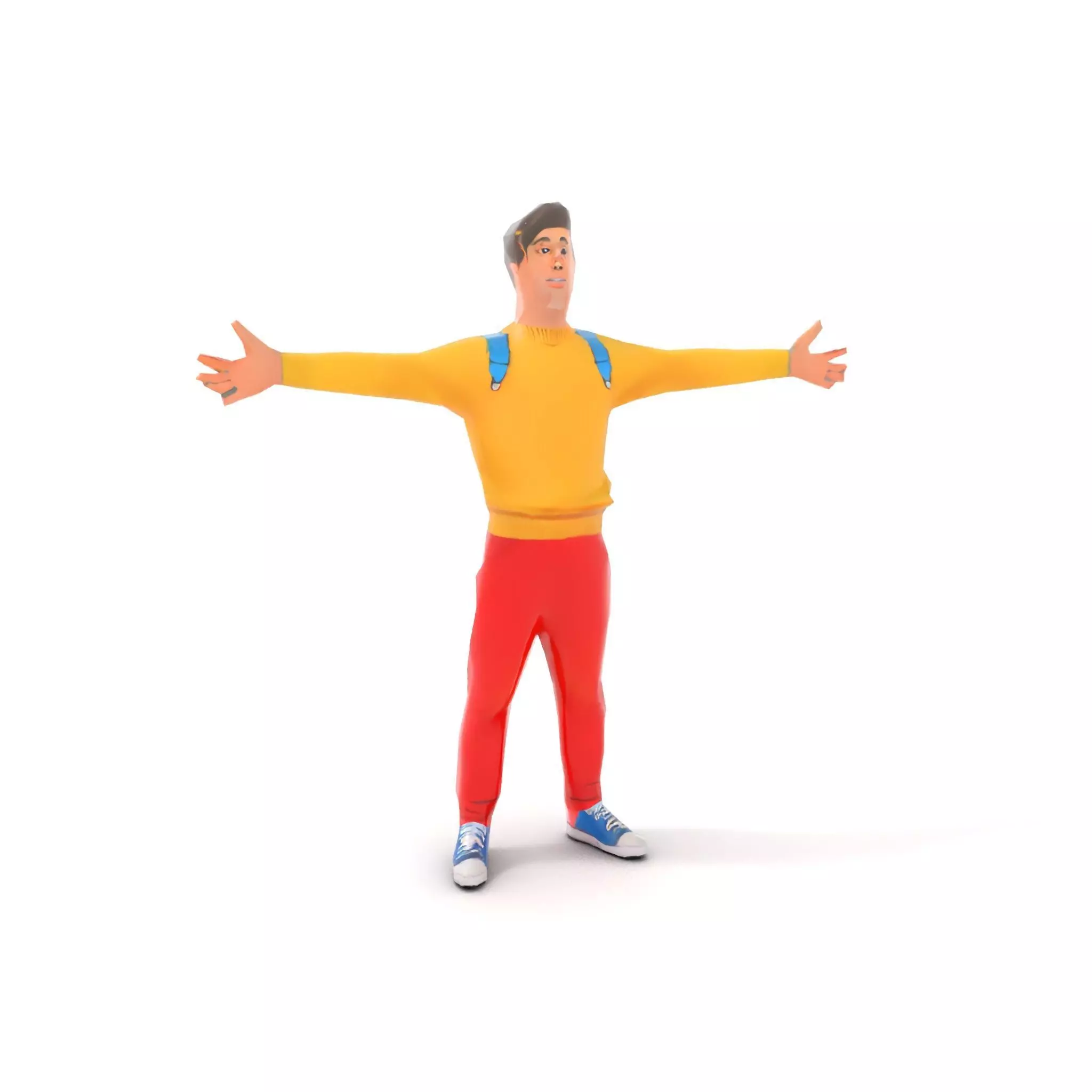 Vibrant Youth Character model pack Low-poly 3D model_11