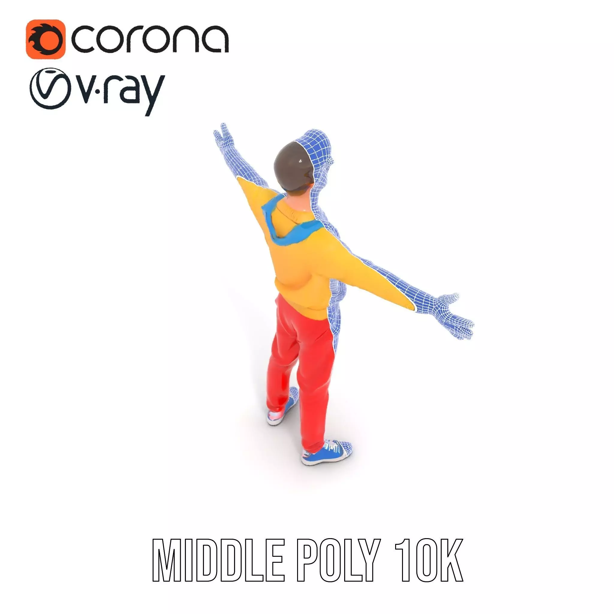 Vibrant Youth Character model pack Low-poly 3D model_27