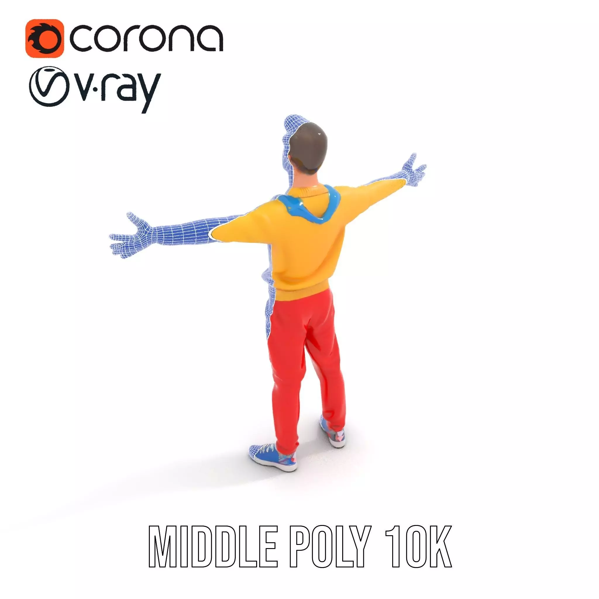 Vibrant Youth Character model pack Low-poly 3D model_24