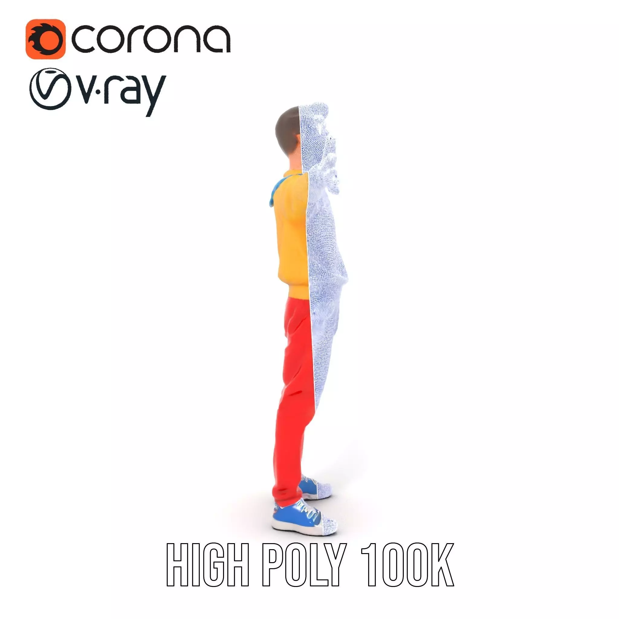 Vibrant Youth Character model pack Low-poly 3D model_34