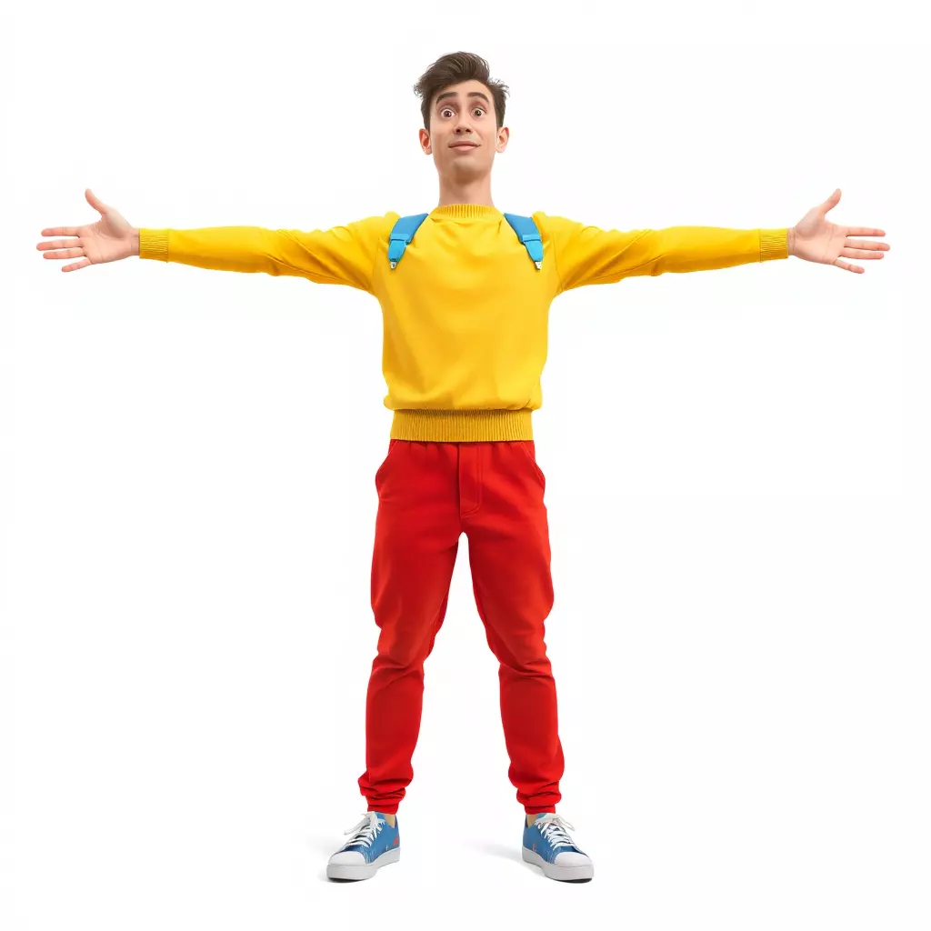 Vibrant Youth Character model pack Low-poly 3D model_2