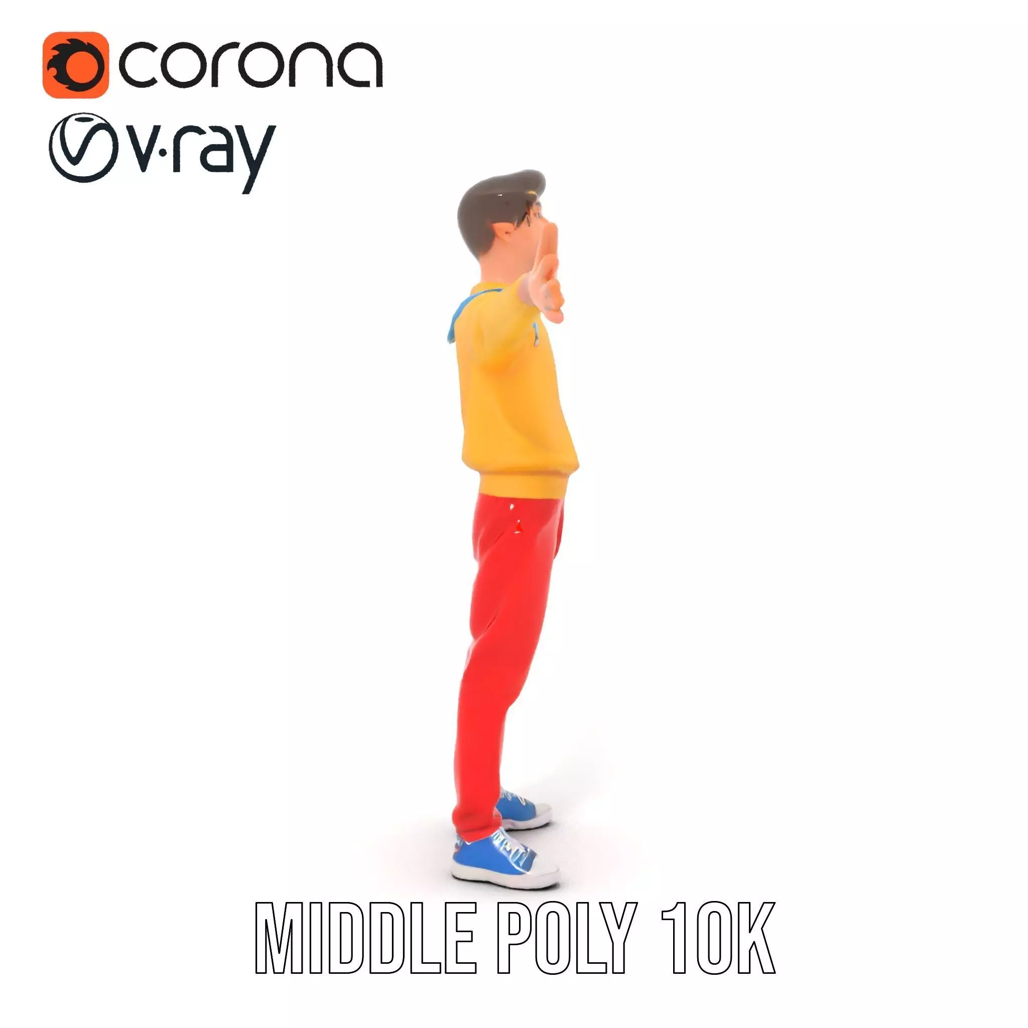 Vibrant Youth Character model pack Low-poly 3D model_13