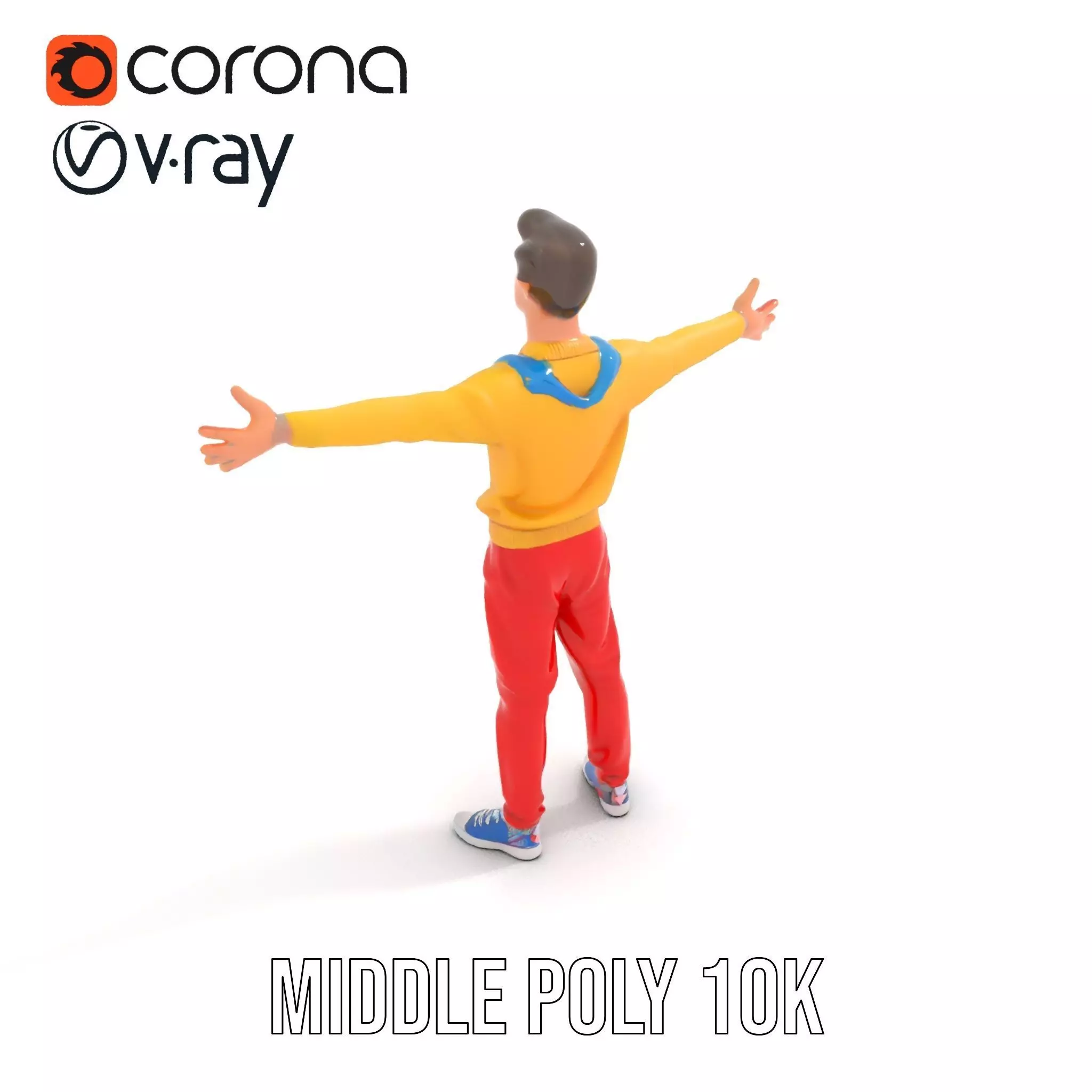 Vibrant Youth Character model pack Low-poly 3D model_10