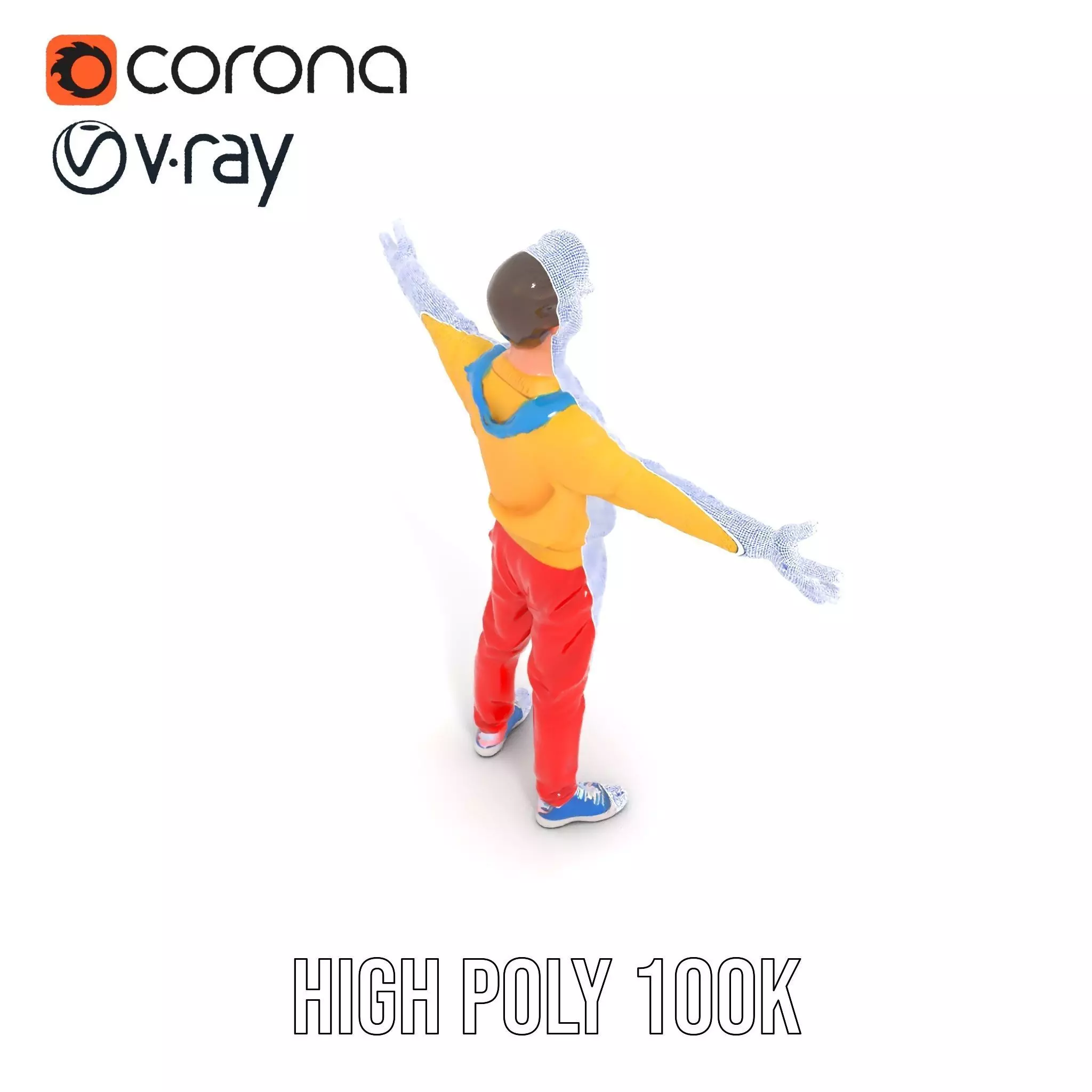 Vibrant Youth Character model pack Low-poly 3D model_32