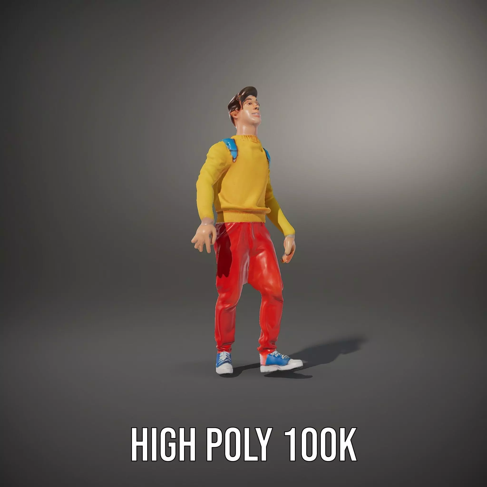 Vibrant Youth Character model pack Low-poly 3D model_12
