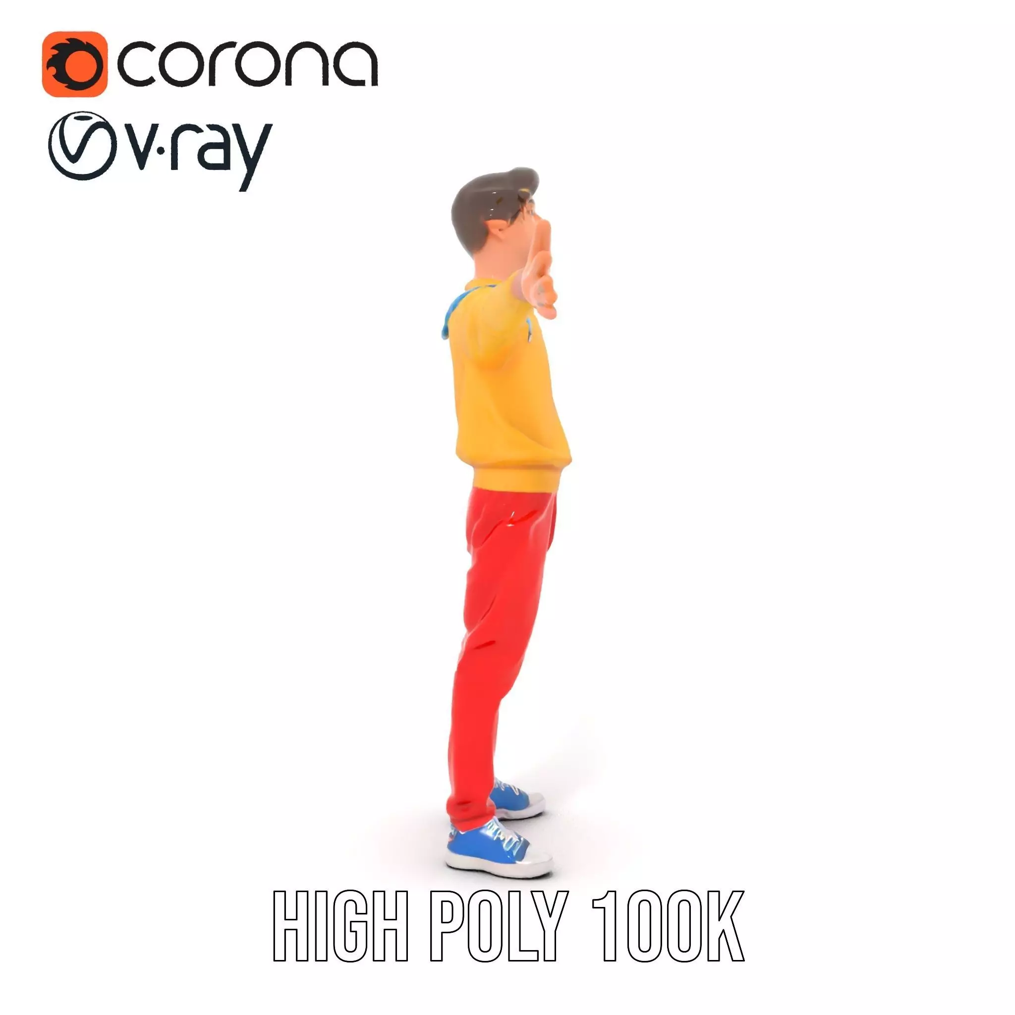 Vibrant Youth Character model pack Low-poly 3D model_26