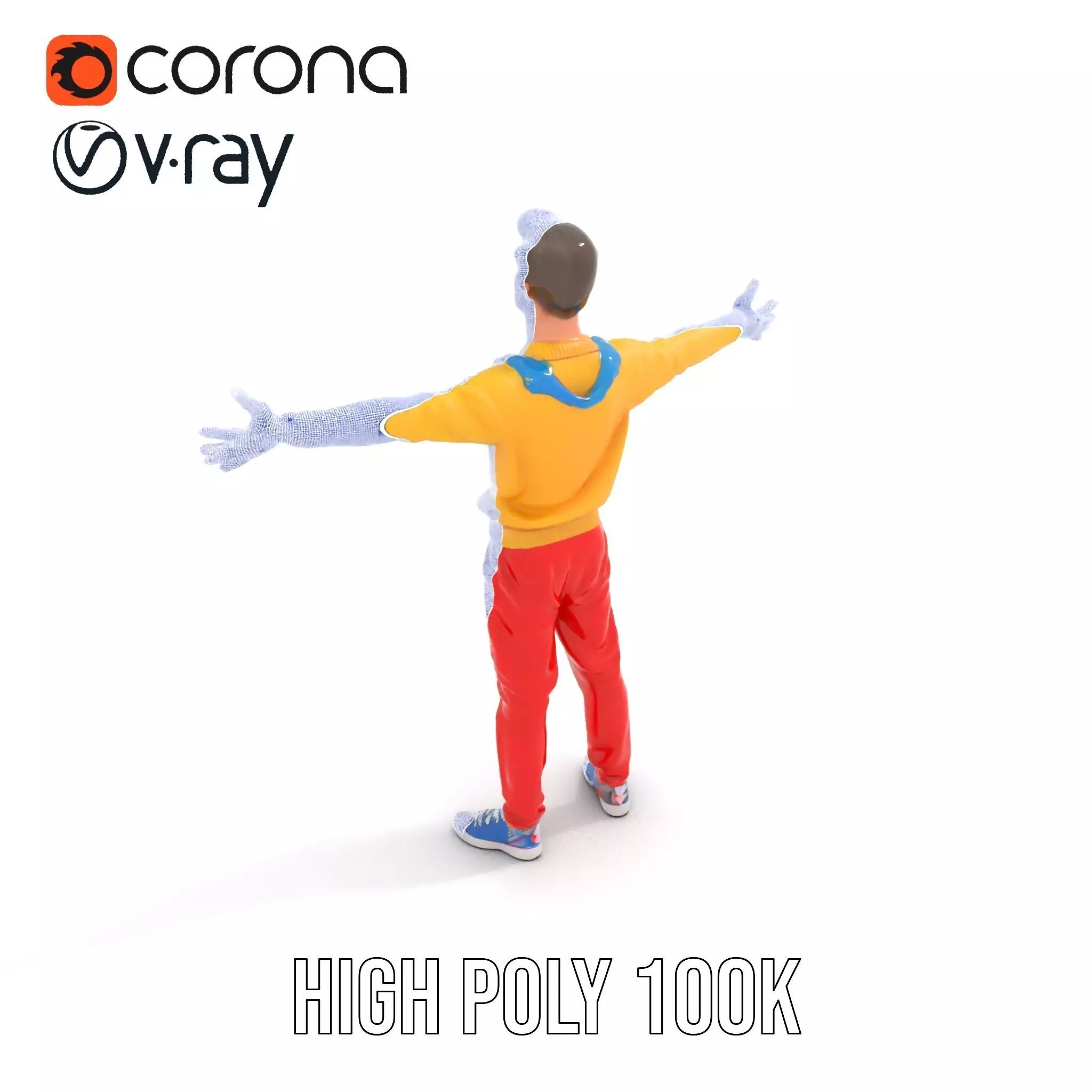 Vibrant Youth Character model pack Low-poly 3D model_23