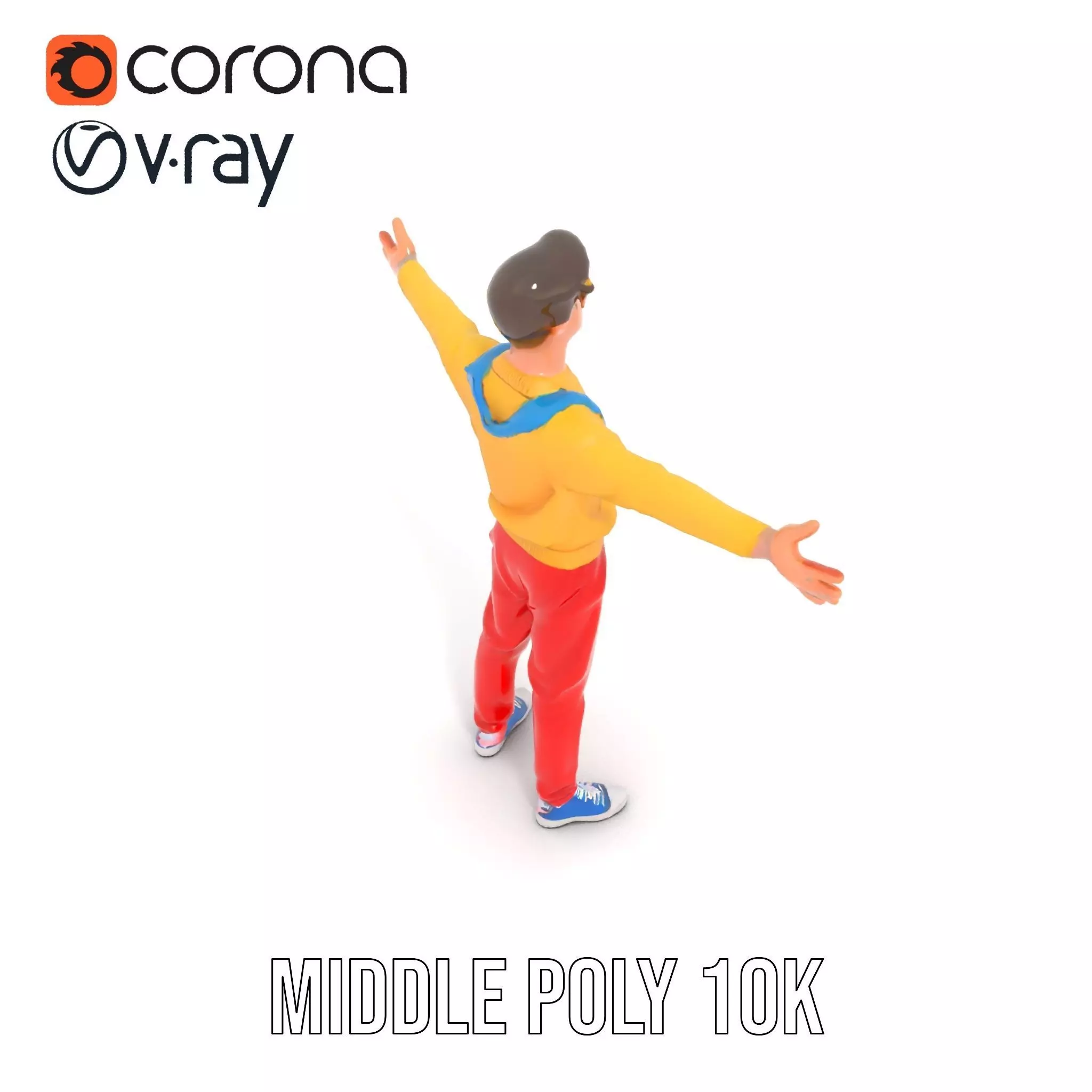 Vibrant Youth Character model pack Low-poly 3D model_15