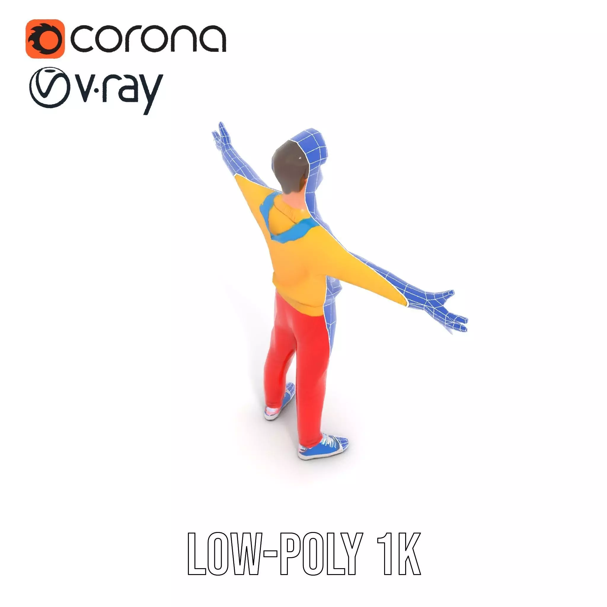 Vibrant Youth Character model pack Low-poly 3D model_30