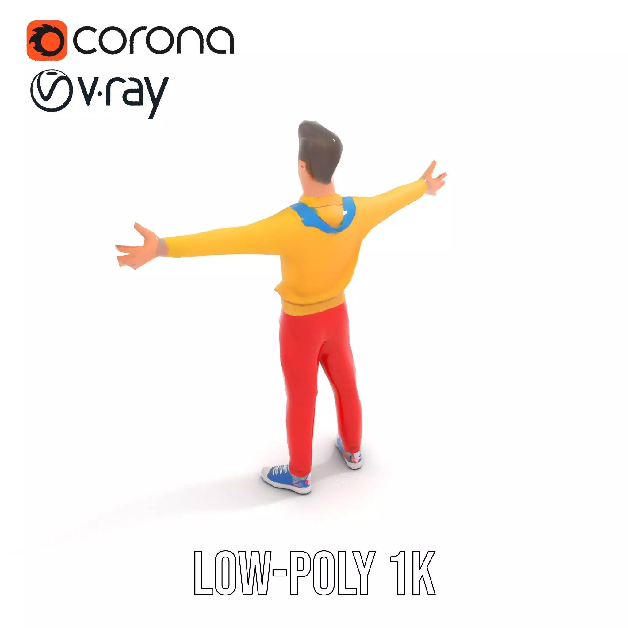 Vibrant Youth Character model pack Low-poly 3D model_22