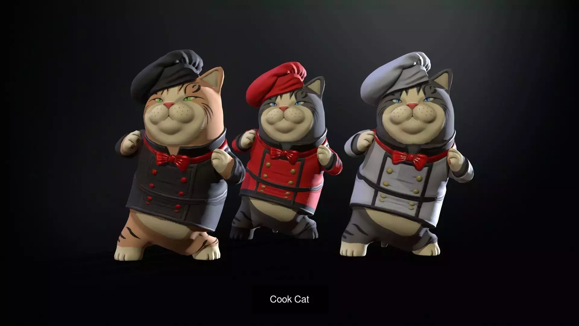 CatsLowPoly Pack 3D Model Collection_13