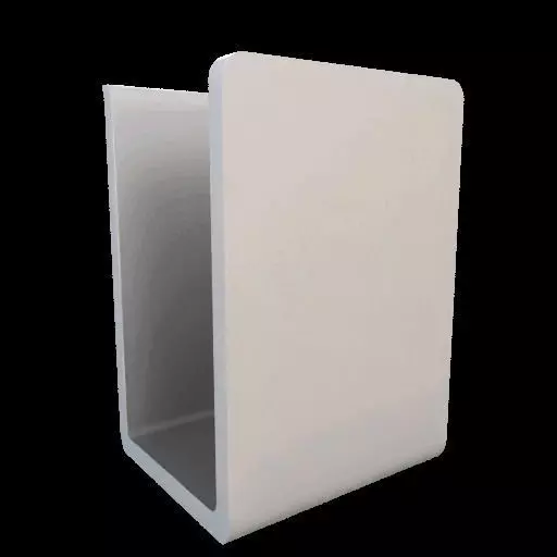 Modern Minimalist U Shaped Bookend 3D print model_23