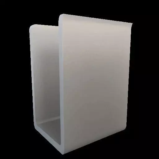 Modern Minimalist U Shaped Bookend 3D print model_10