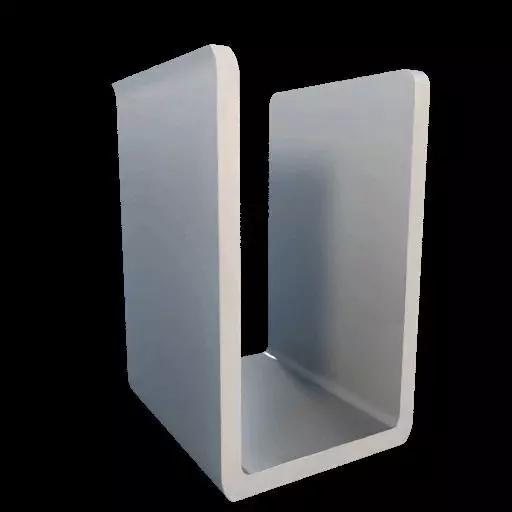 Modern Minimalist U Shaped Bookend 3D print model_2
