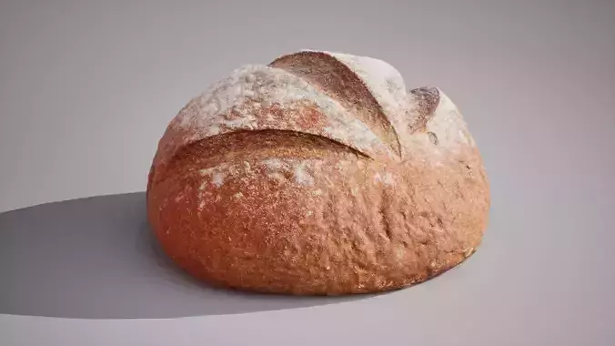 Rye Bread Game ready model 5K triangles 4K PBR textures
