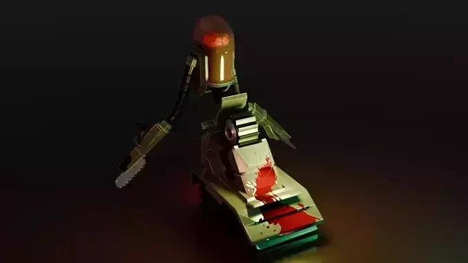 Killer Robot Low-poly 3D model