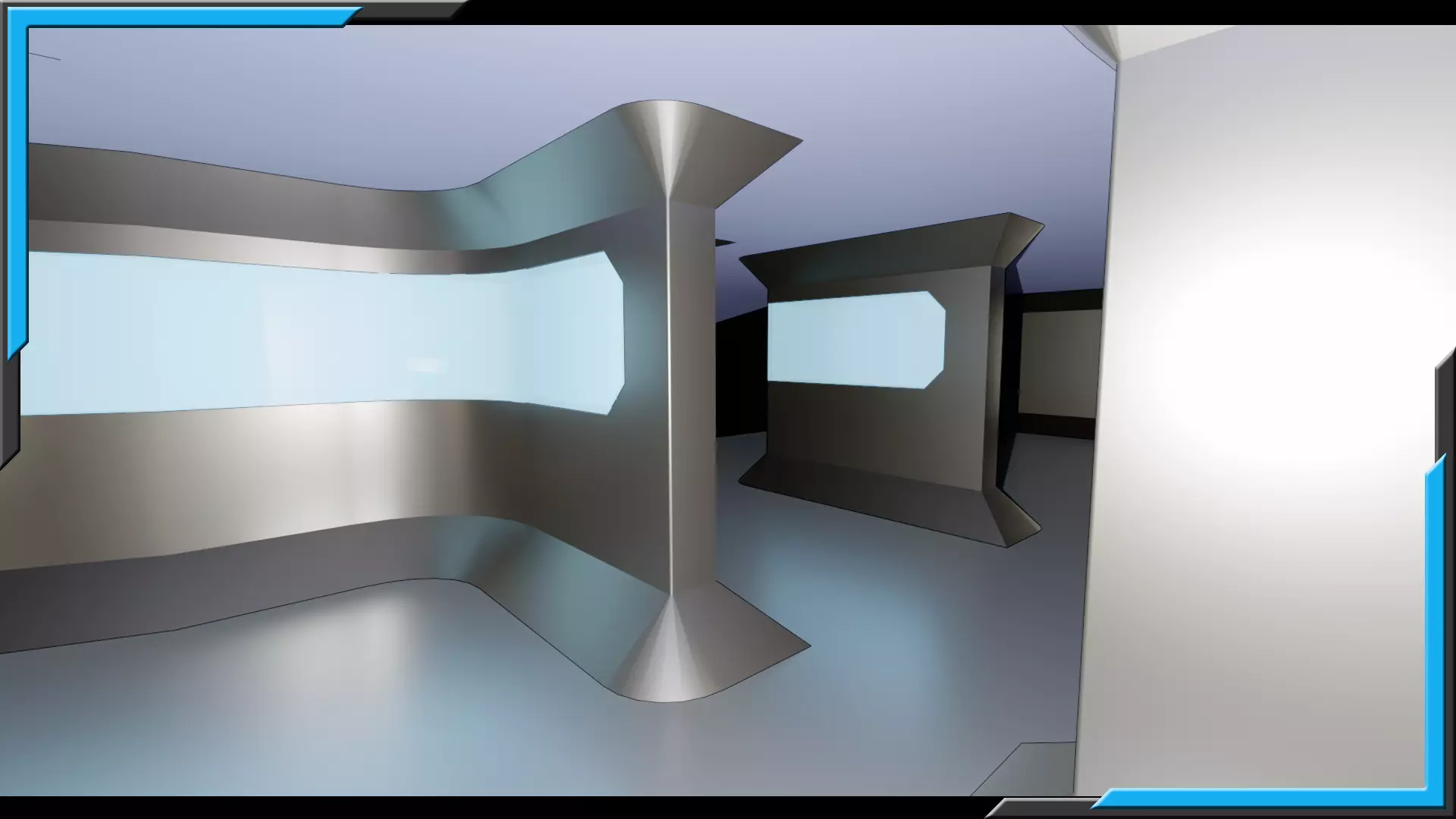 Sci-Fi Starship with Interior Base Mesh 01 Low-poly 3D model_19