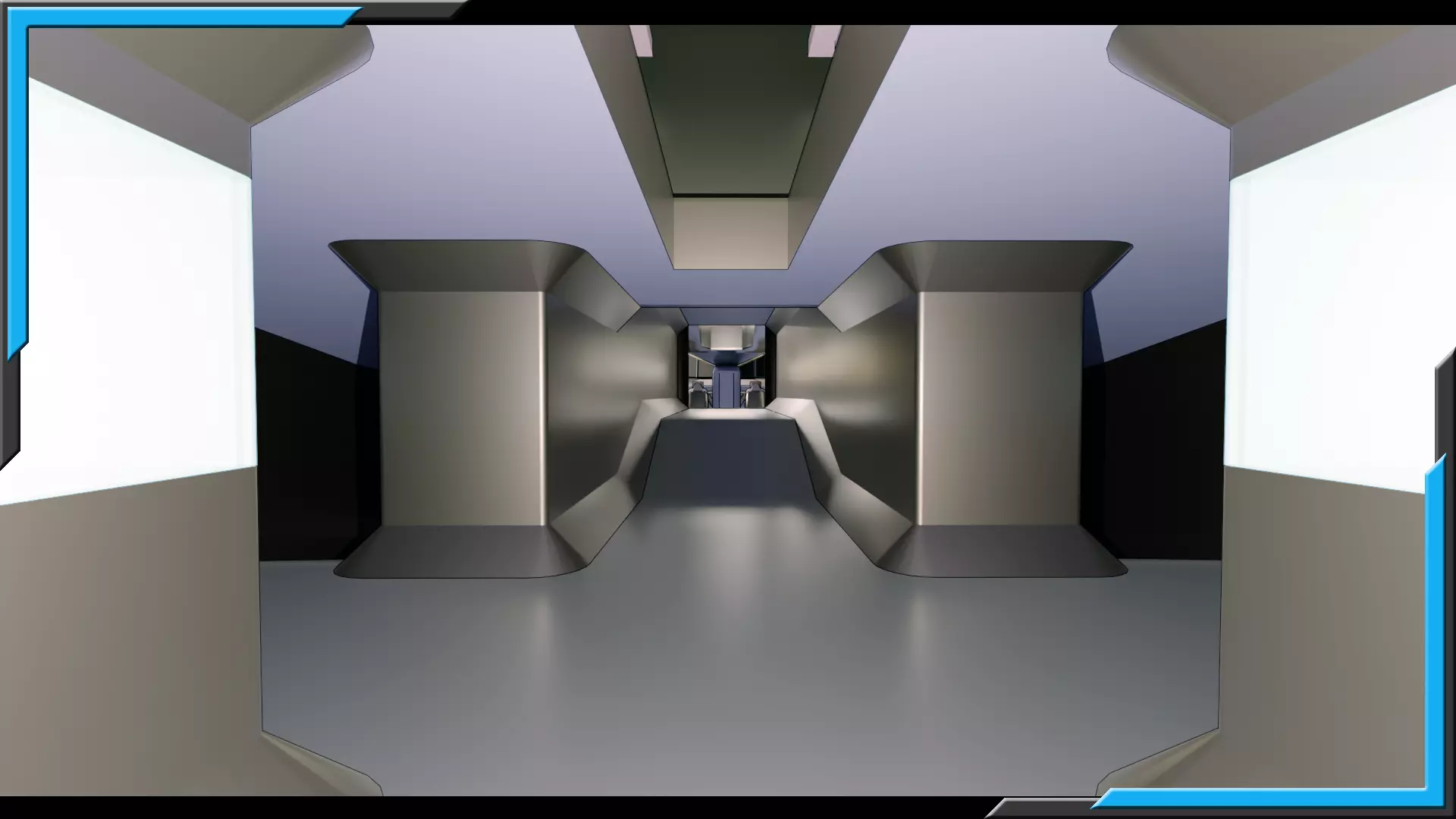 Sci-Fi Starship with Interior Base Mesh 01 Low-poly 3D model_17