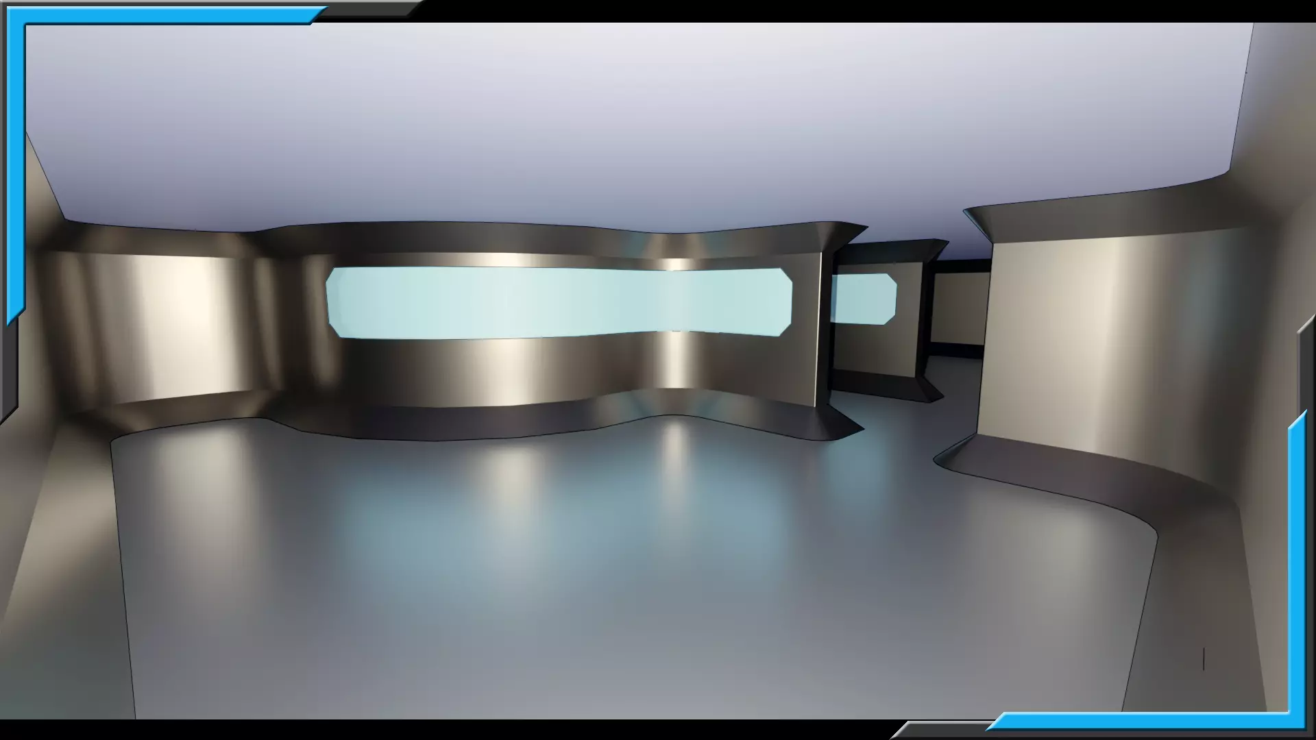 Sci-Fi Starship with Interior Base Mesh 01 Low-poly 3D model_18