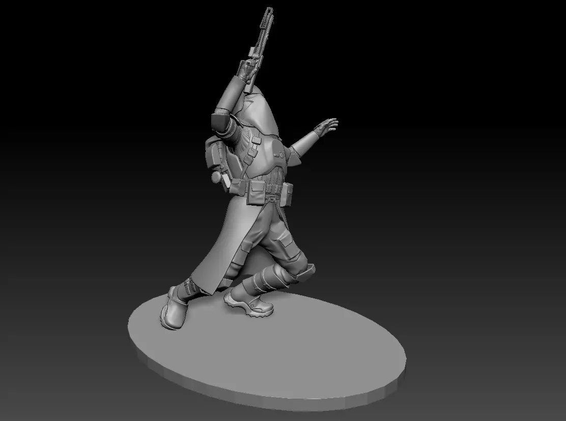 star wars 3d printable clone Galactic Marine Pose 3 3D print model