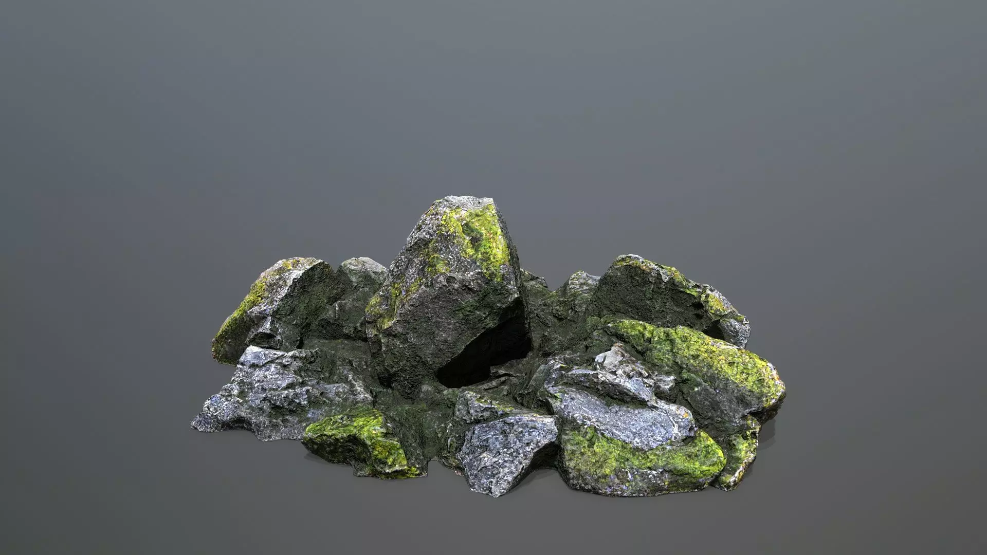 forest rocks Low-poly 3D model_17