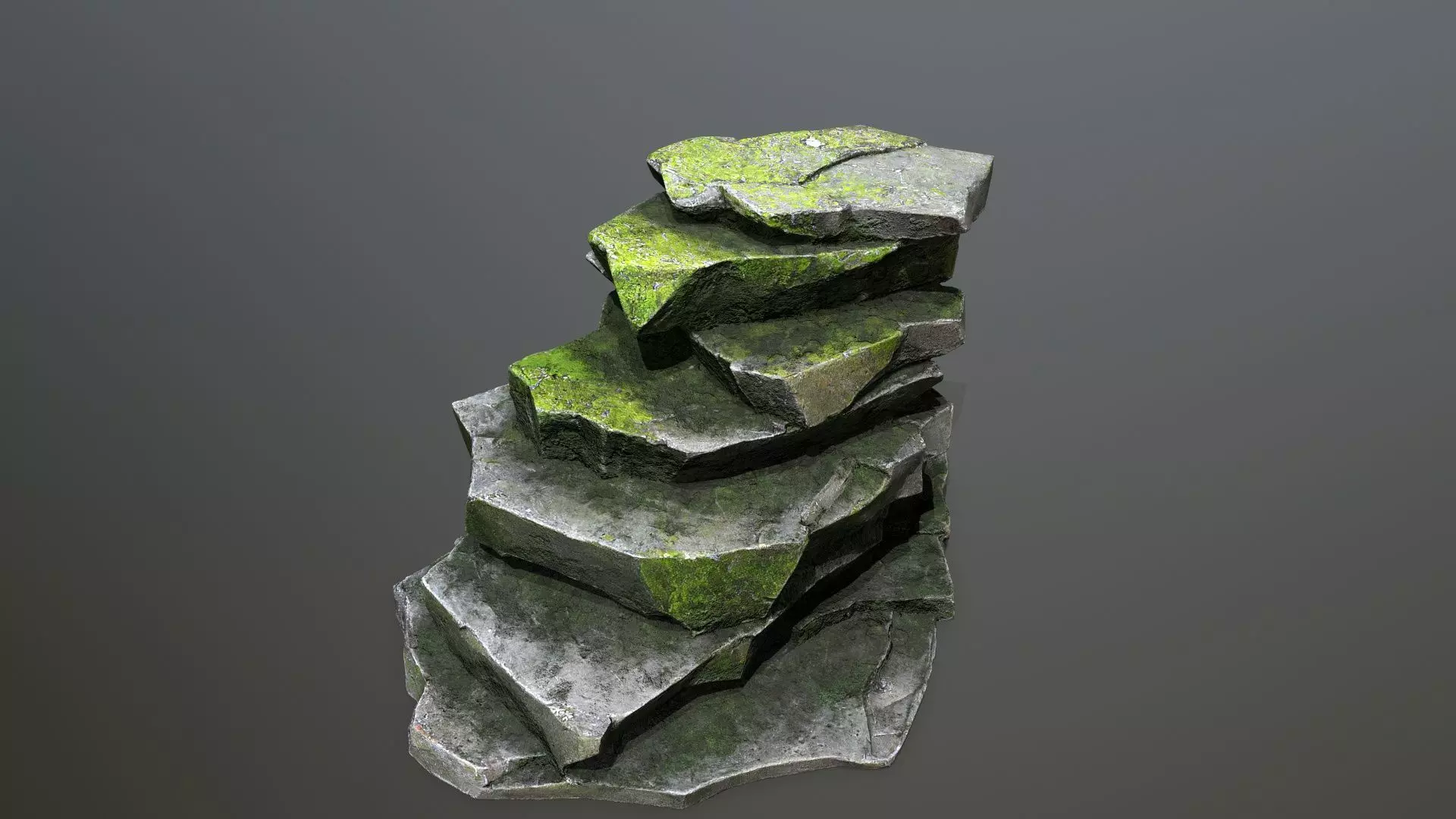 forest rocks Low-poly 3D model_31