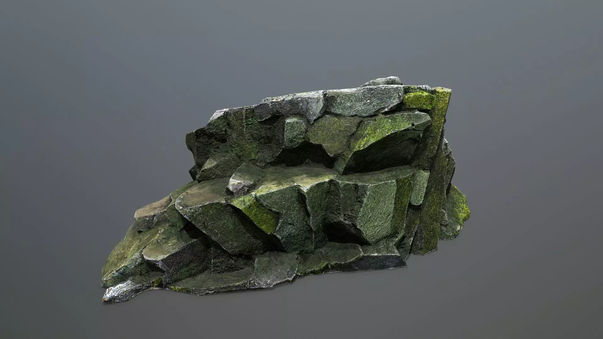 forest rocks Low-poly 3D model_23