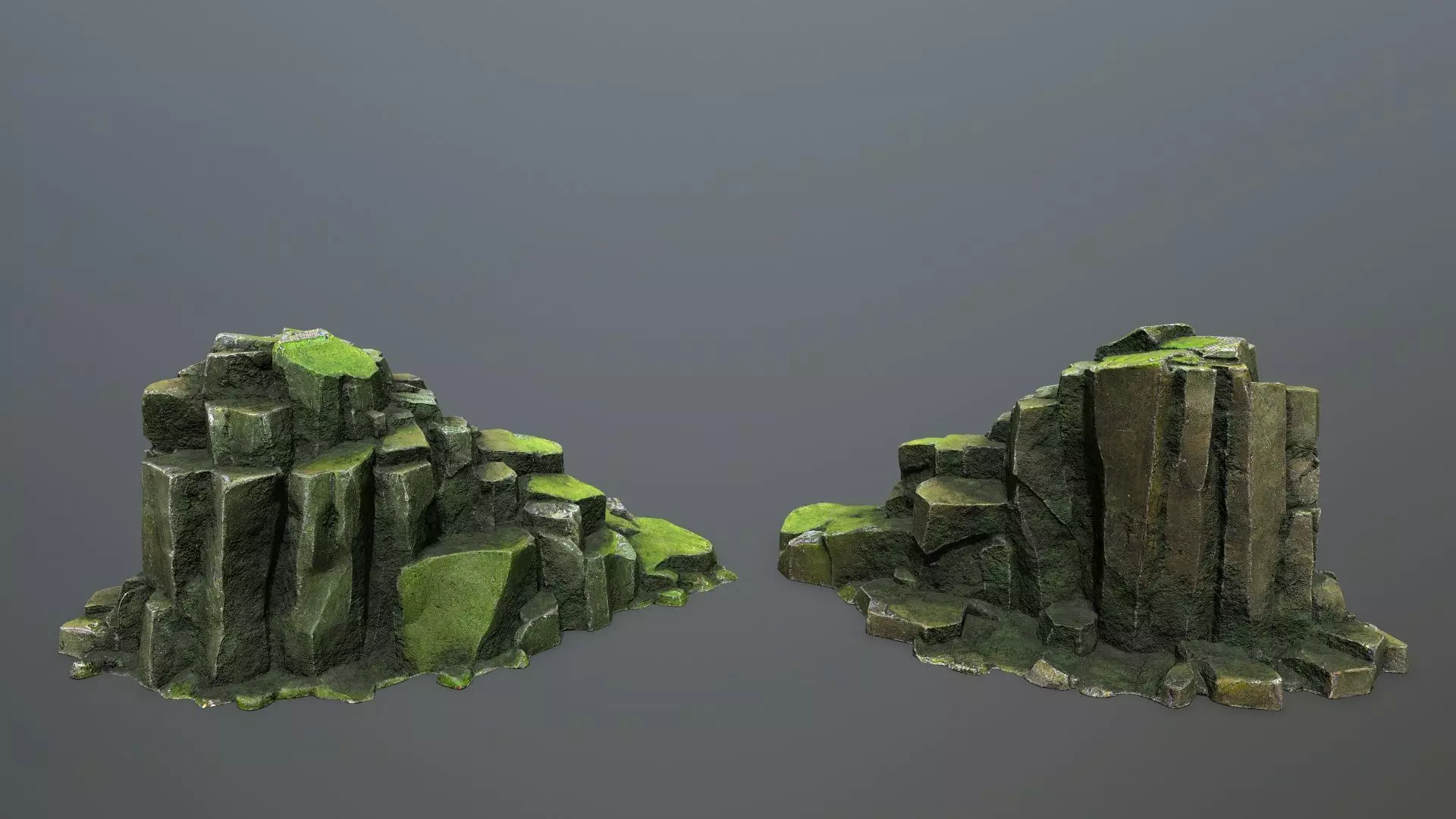 forest rocks Low-poly 3D model_3