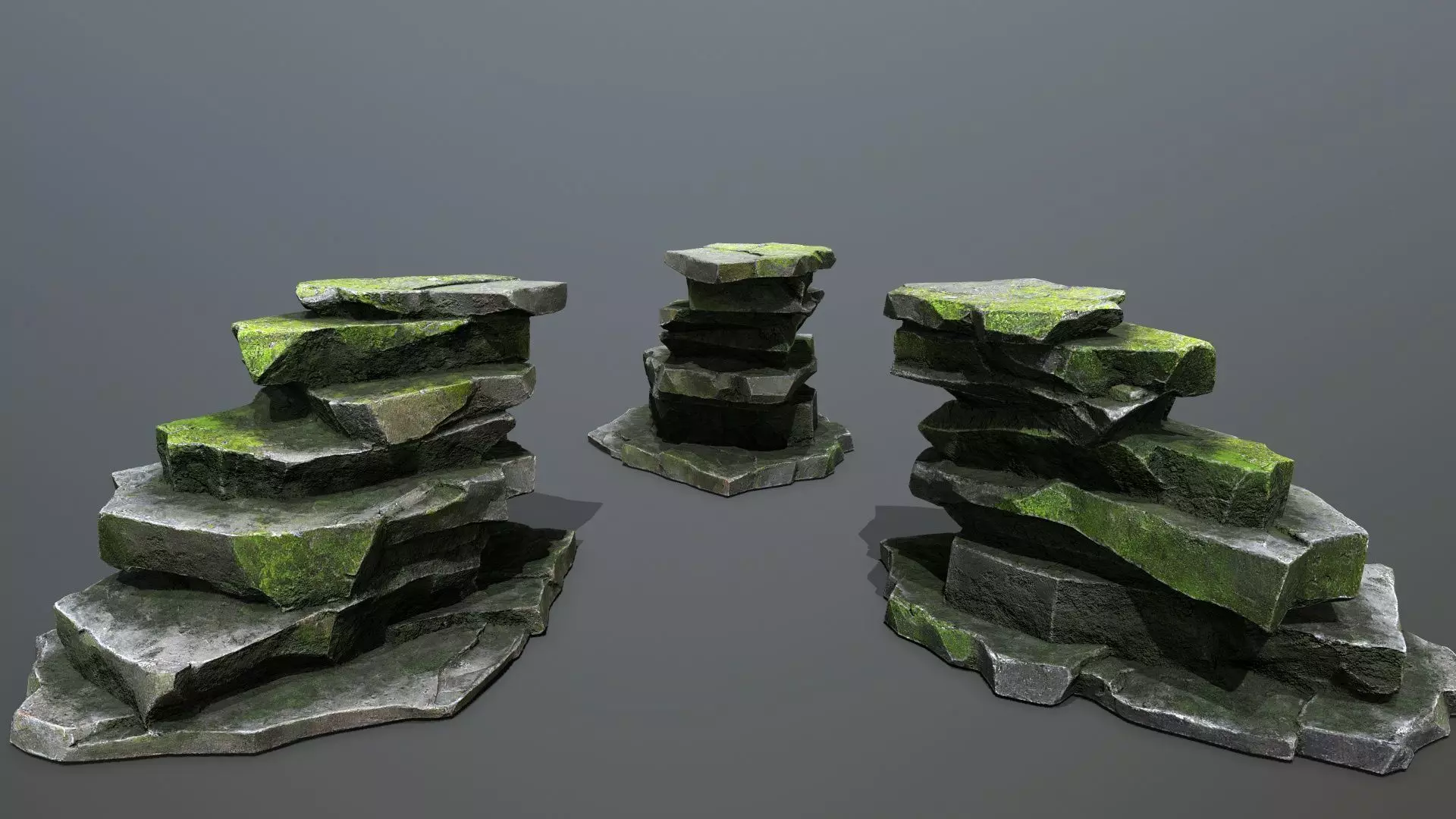 forest rocks Low-poly 3D model_13