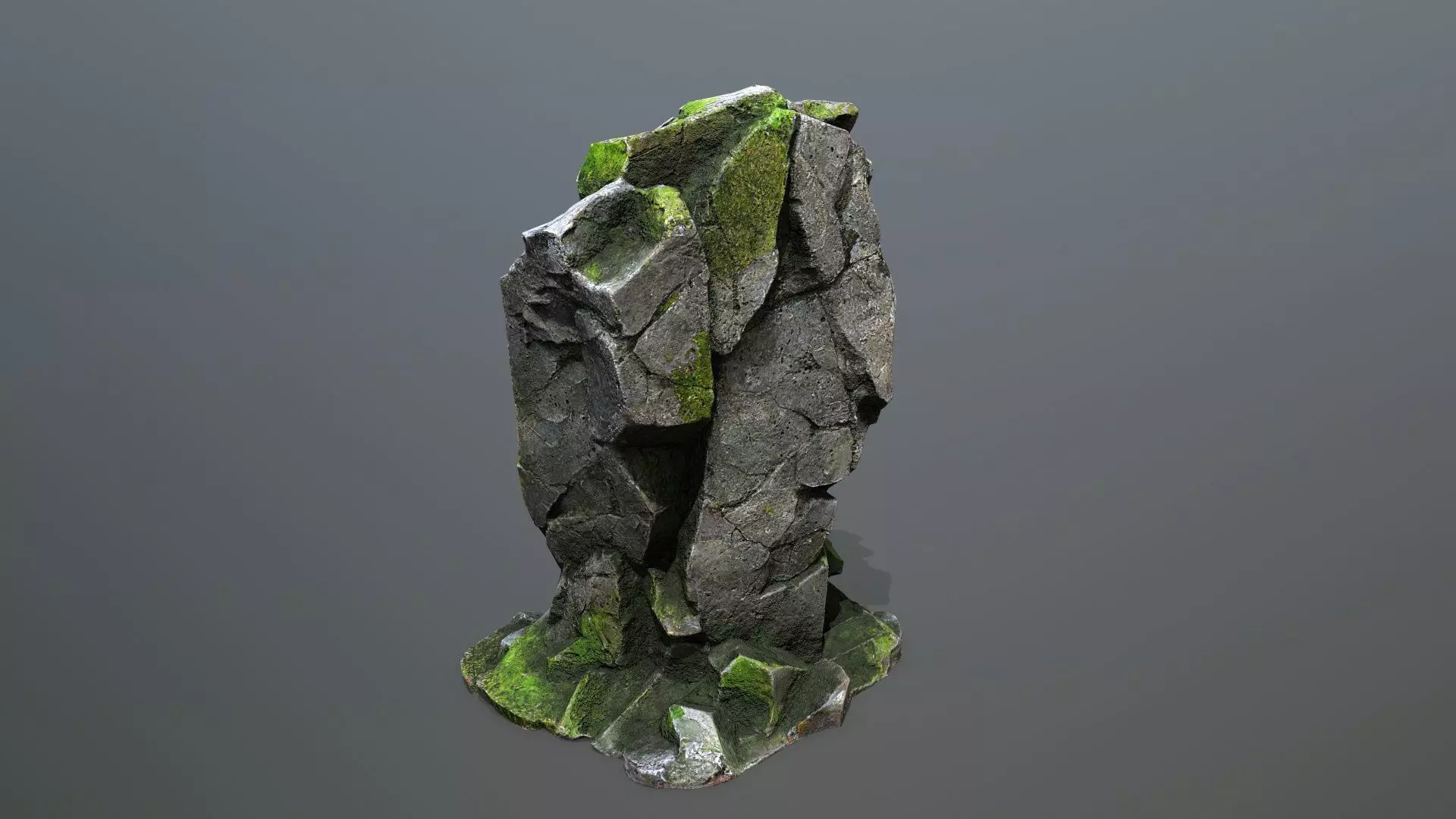 forest rocks Low-poly 3D model_19