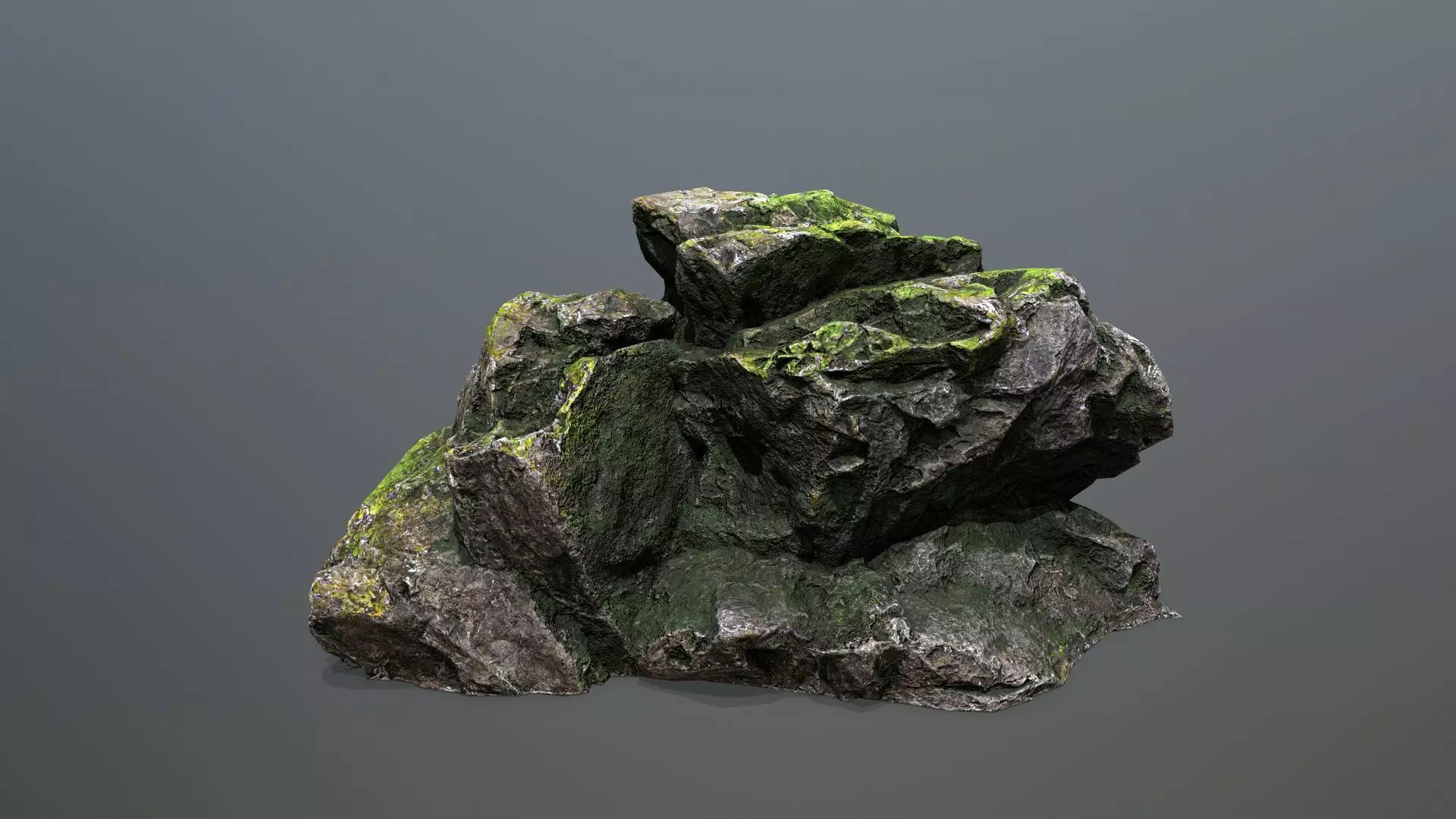 forest rocks Low-poly 3D model_25