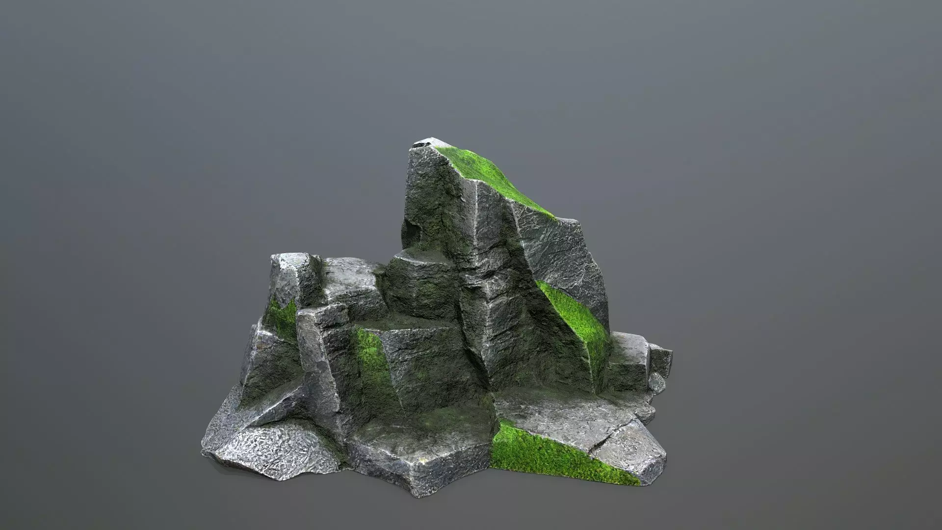 forest rocks Low-poly 3D model_21